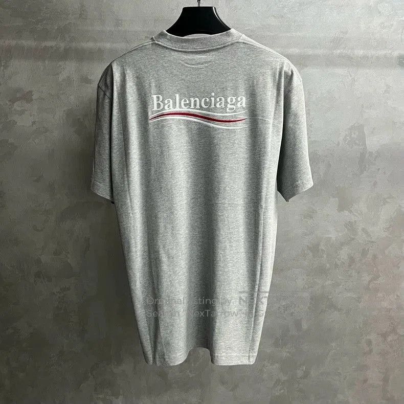 Balenciaga Balenciaga Gray Logo Print Short-Sleeve T-Shirt. Size US XS / EU 42 / 0 - 1 Thumbnail