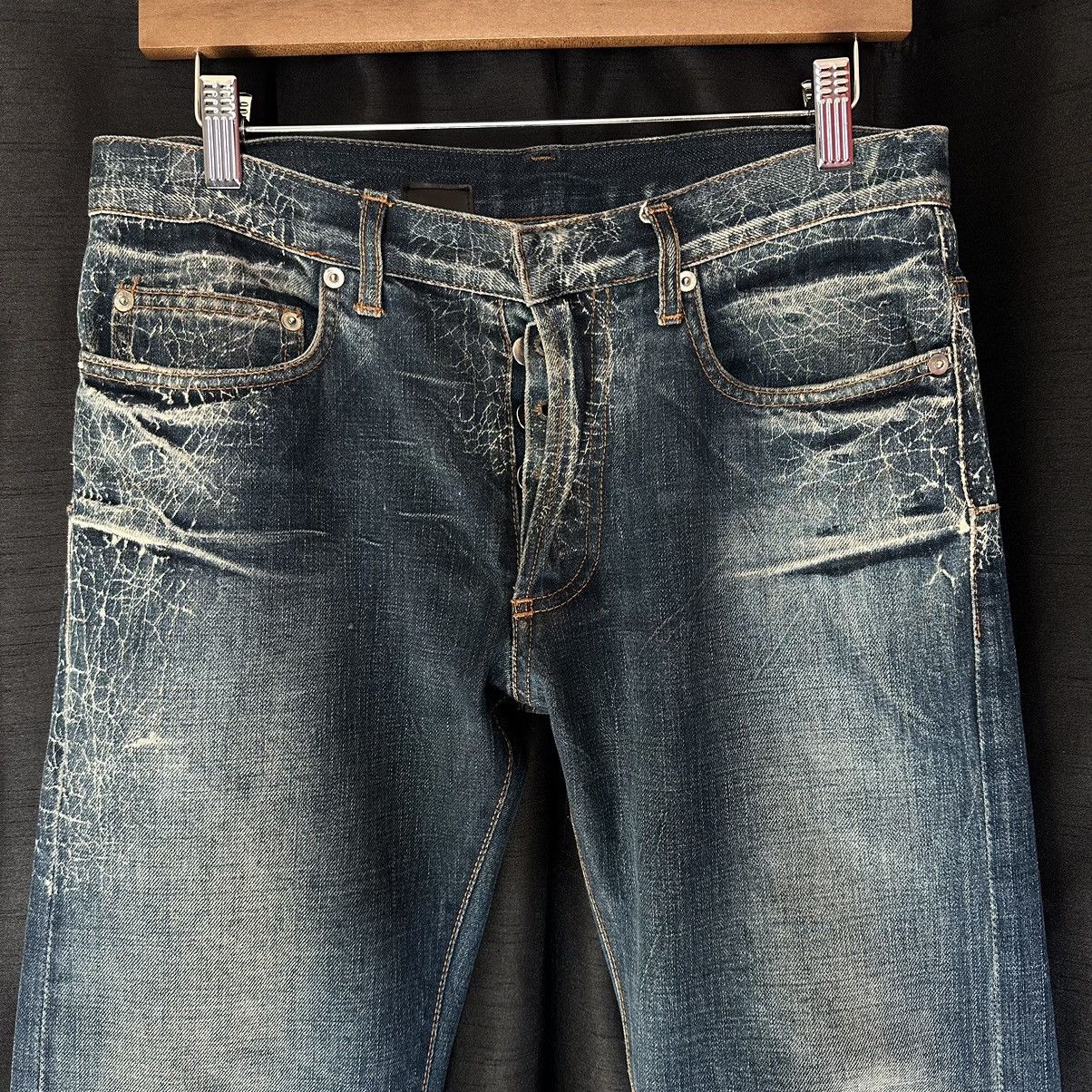 Dior × Hedi Slimane SOLD!!! Dior Homme SS07 Spider Web Denim Size US 29 - 3 Thumbnail