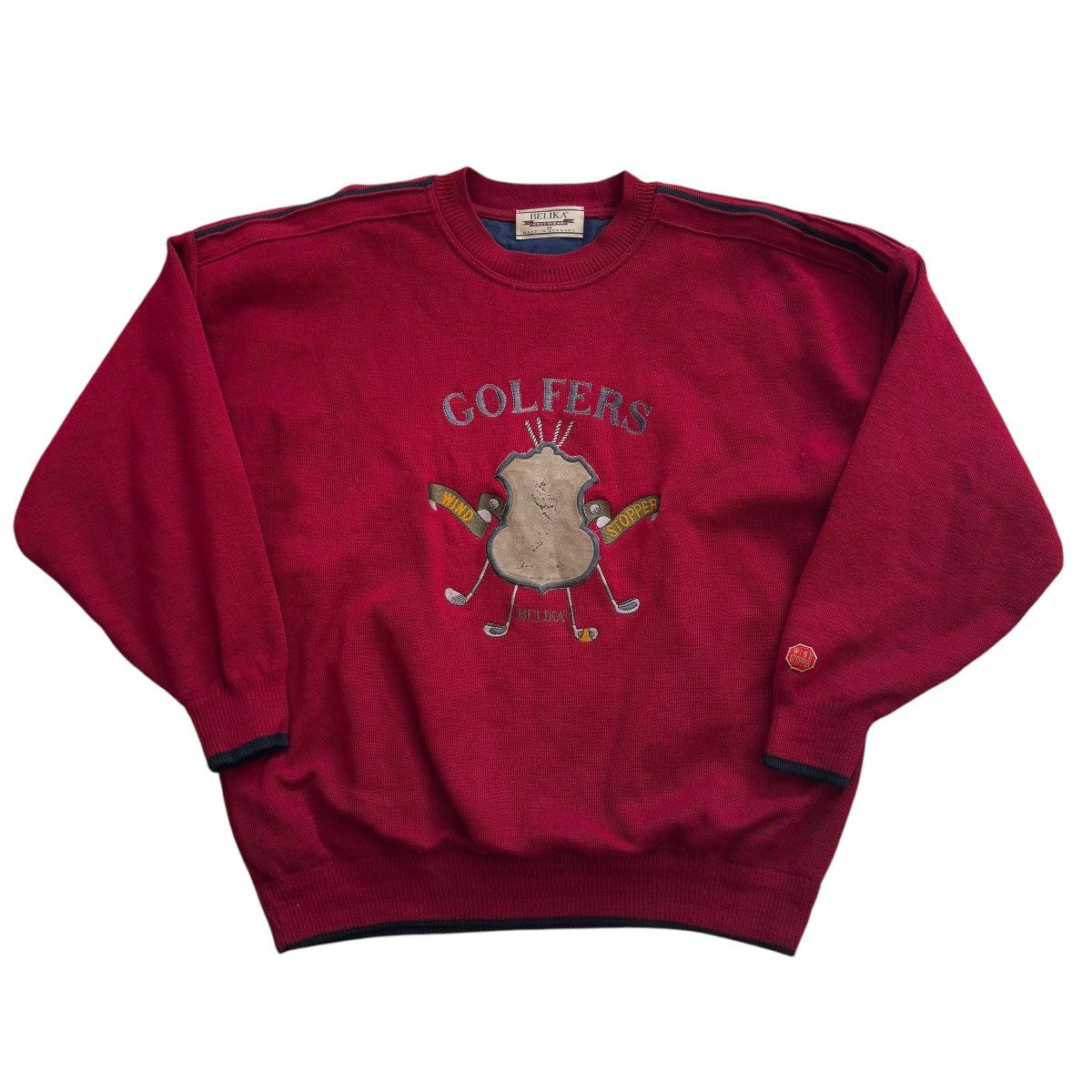 Vintage Vintage Belika Golfers Windstopper Men's Sweater Gore Red XL Size US XL / EU 56 / 4 - 1 Thumbnail