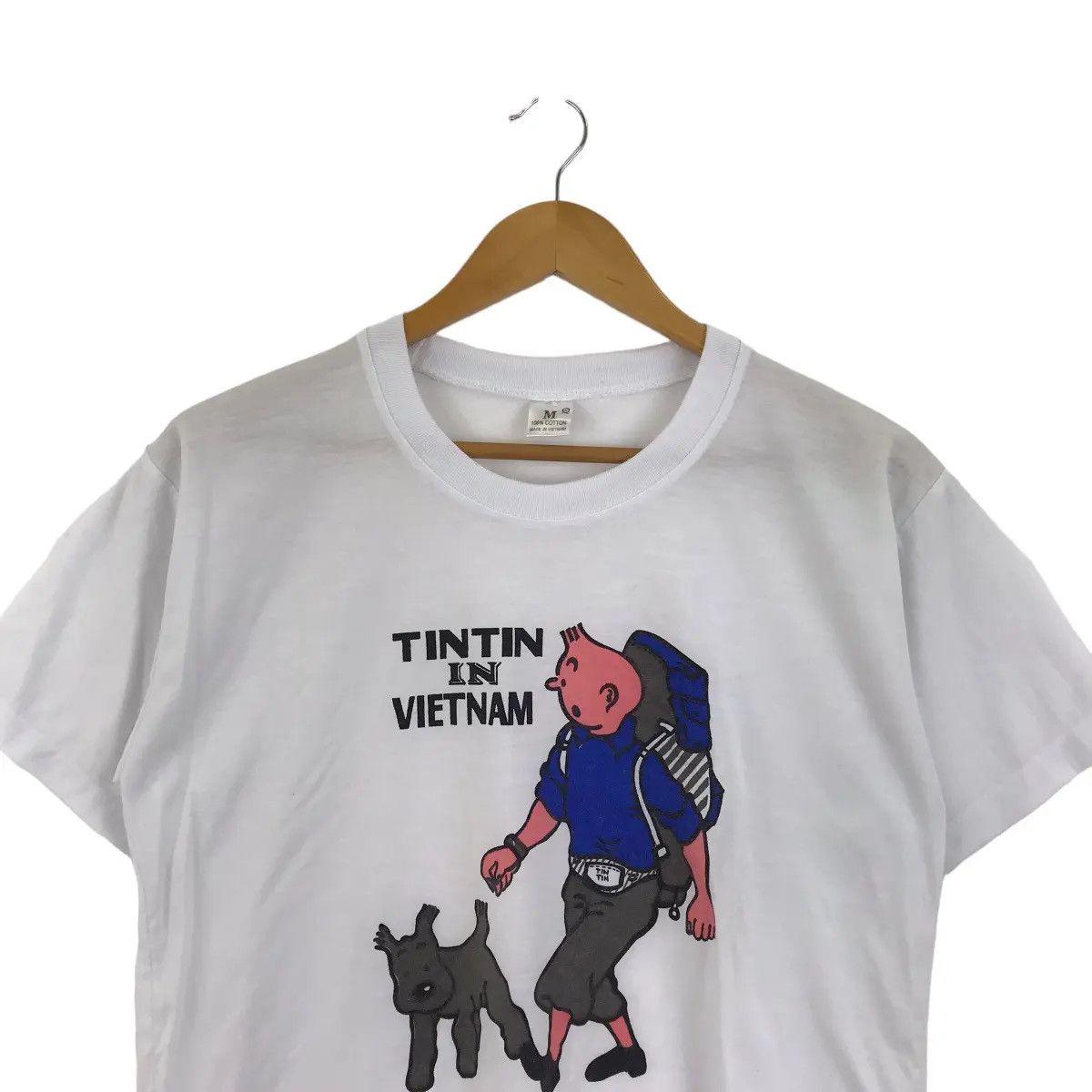Vintage Vtg 90’ The Adventures Of TINTIN IN VIETNAM Tee Shirt Size US M / EU 48-50 / 2 - 2 Thumbnail