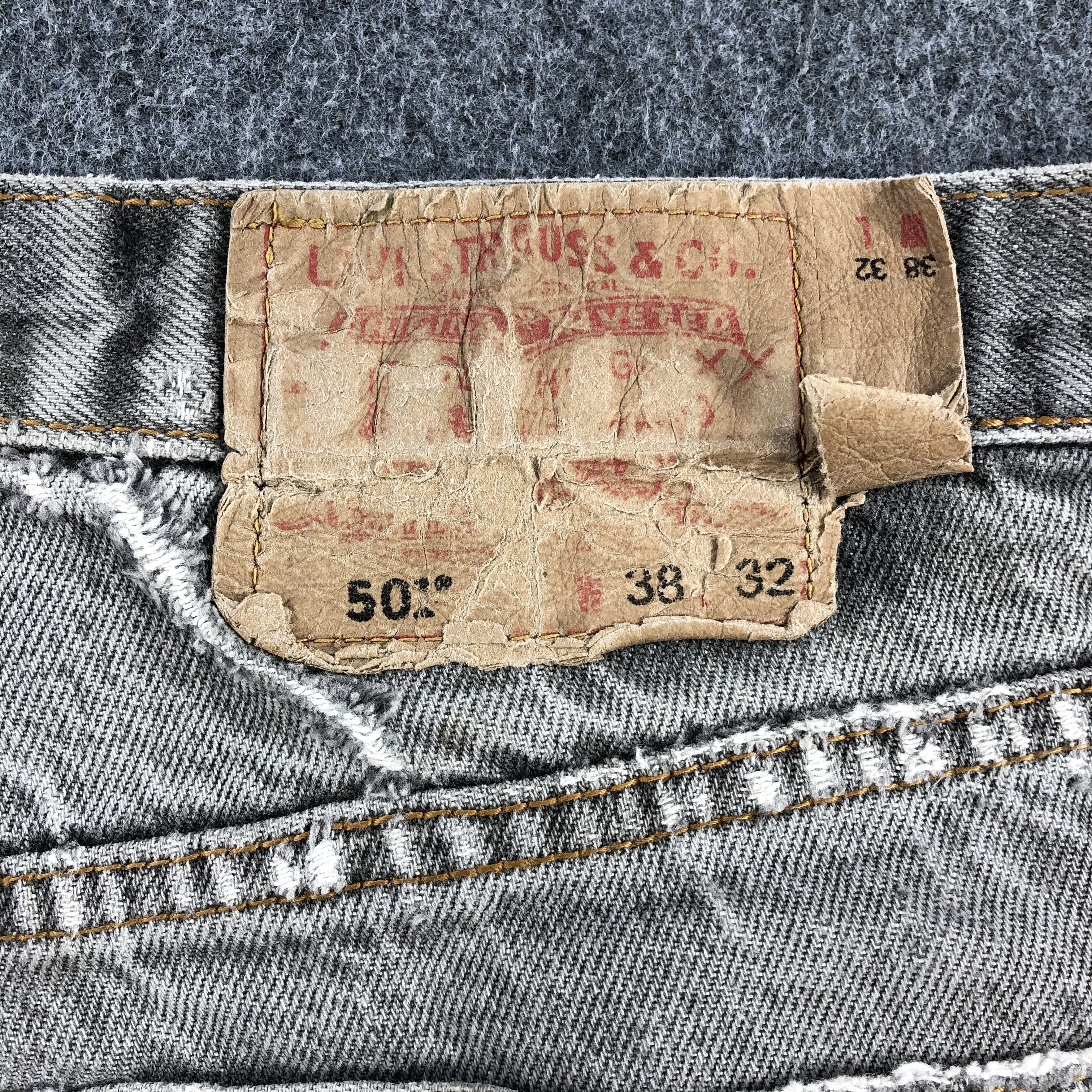 Levi's Vintage 90s Ripped Levis 501 Earth Tone Jeans-J1600 Size US 36 / EU 52 - 5 Thumbnail
