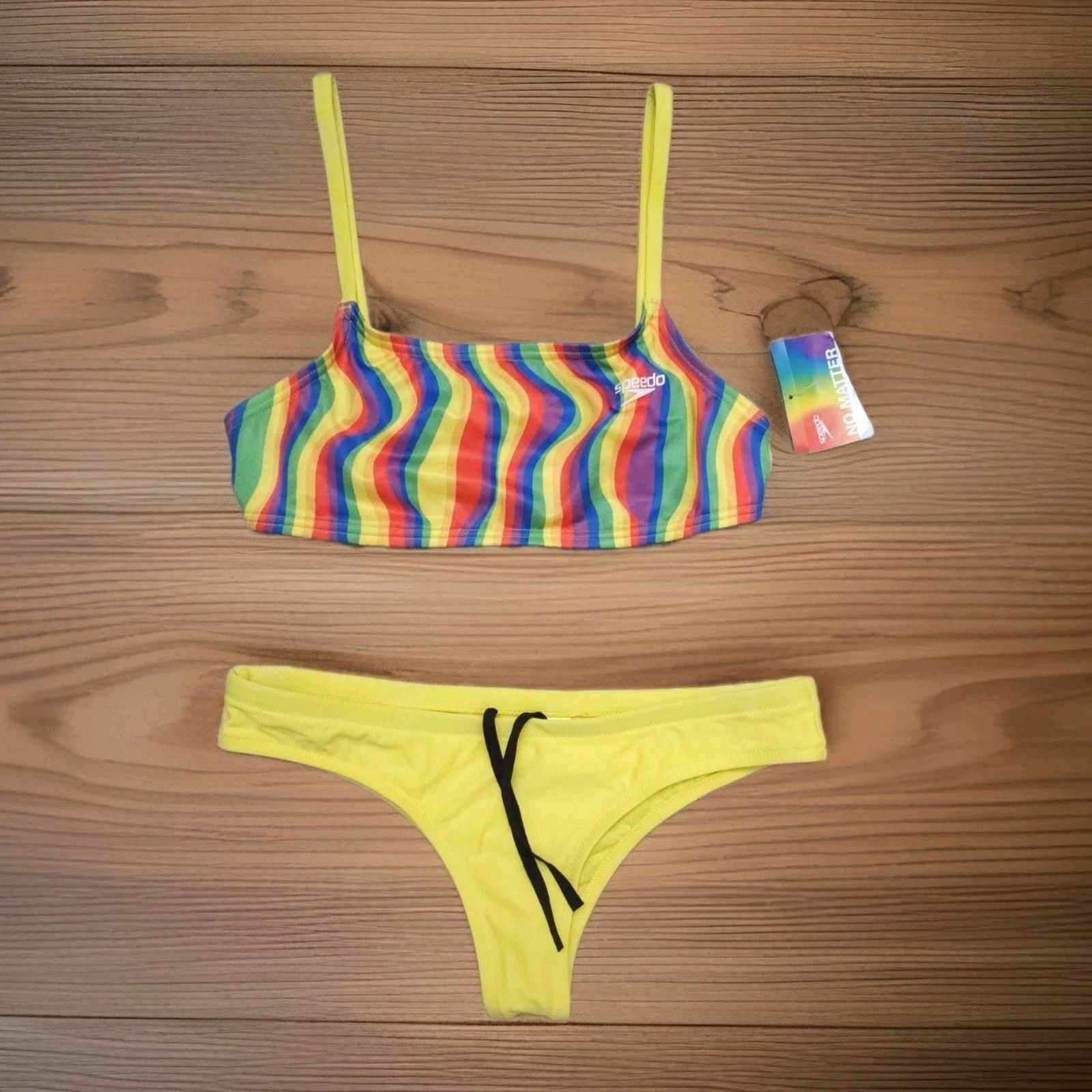 Speedo Speedo Rainbow Weave 2 Piece Bikini Swimsuit Size Small Size ONE SIZE - 4 Thumbnail