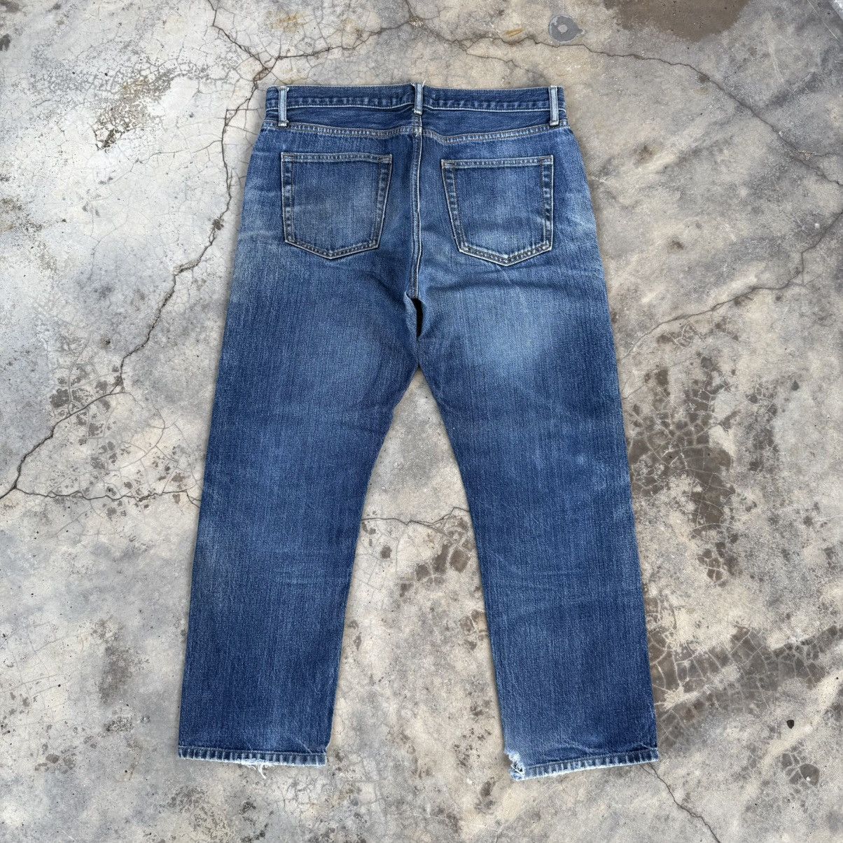 Japanese Brand VINTAGE JAPANESE SELVEGE FADED JEAN DENIM PANTS Size US 34 / EU 50 - 9 Thumbnail
