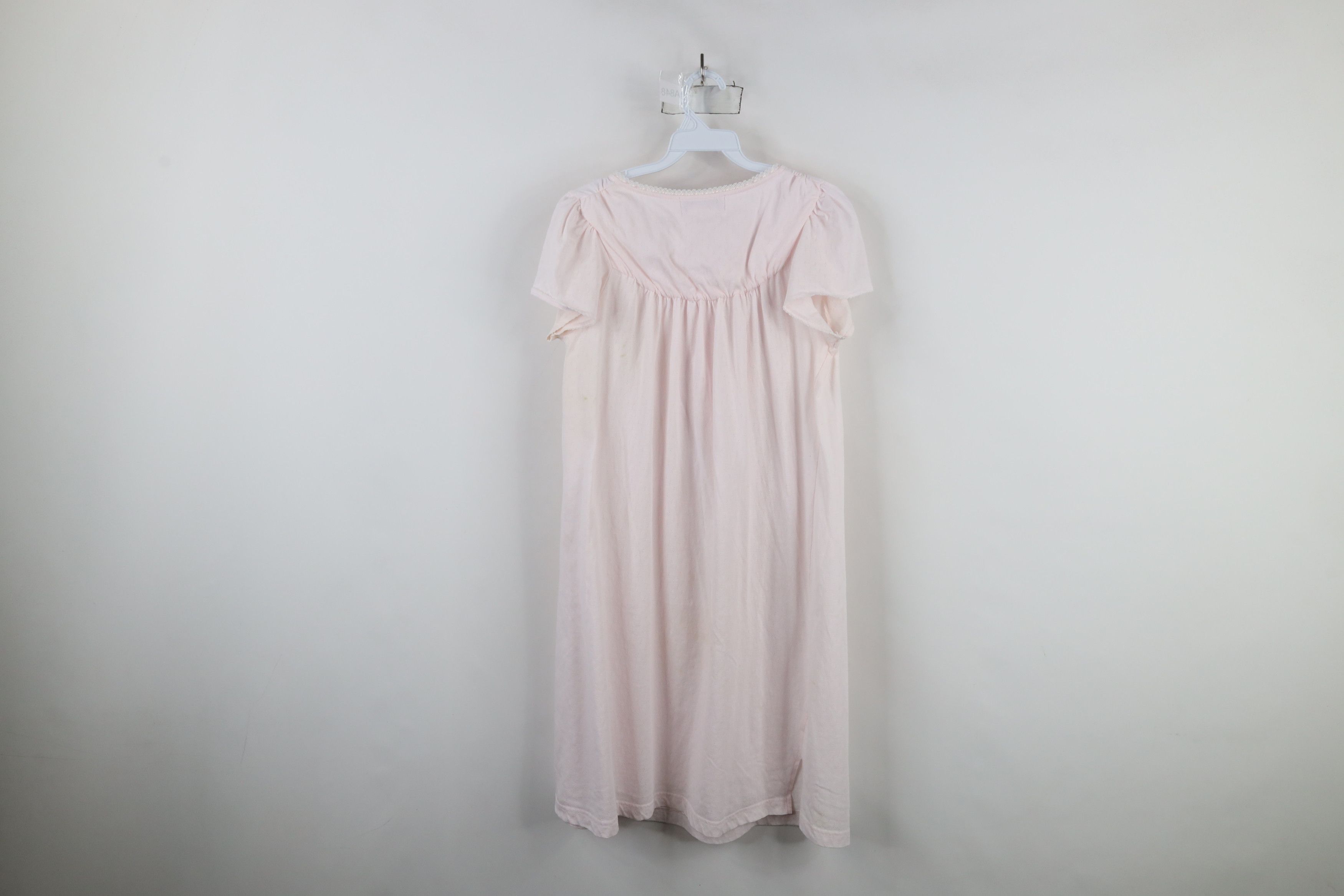 Vintage Vintage 90s Miss Elaine Lace Knit Ruffled Night Gown Sleep Size M / US 6-8 / IT 42-44 - 11 Thumbnail
