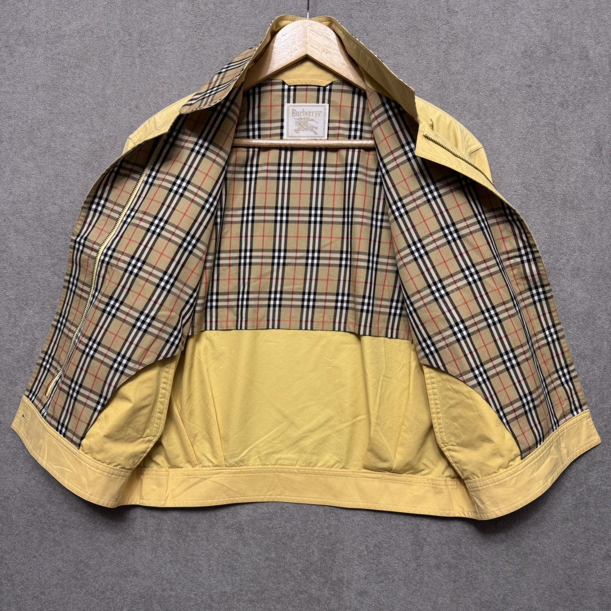 Burberry Embroidered Logo Nova Check Harrington Style Jacket
