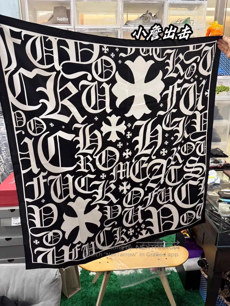 Chrome Hearts CHROME HEARTS Size OS Black Sanskrit cross scarf Size ONE SIZE - 1 Thumbnail