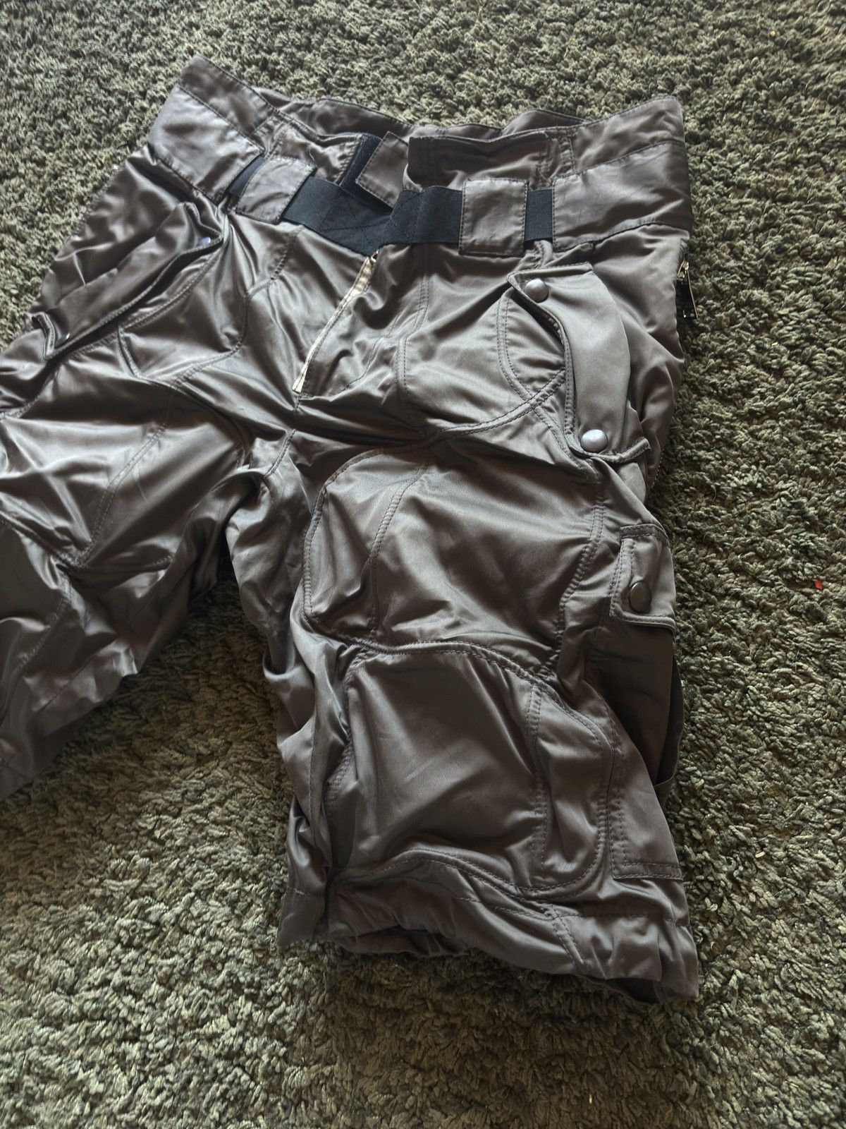 Dolce & Gabbana SS08 DOLCE & GABBANA WIRE WRINKLE SHORTS BONDAGE CARGO PANTS Size US 32 / EU 48 - 3 Thumbnail