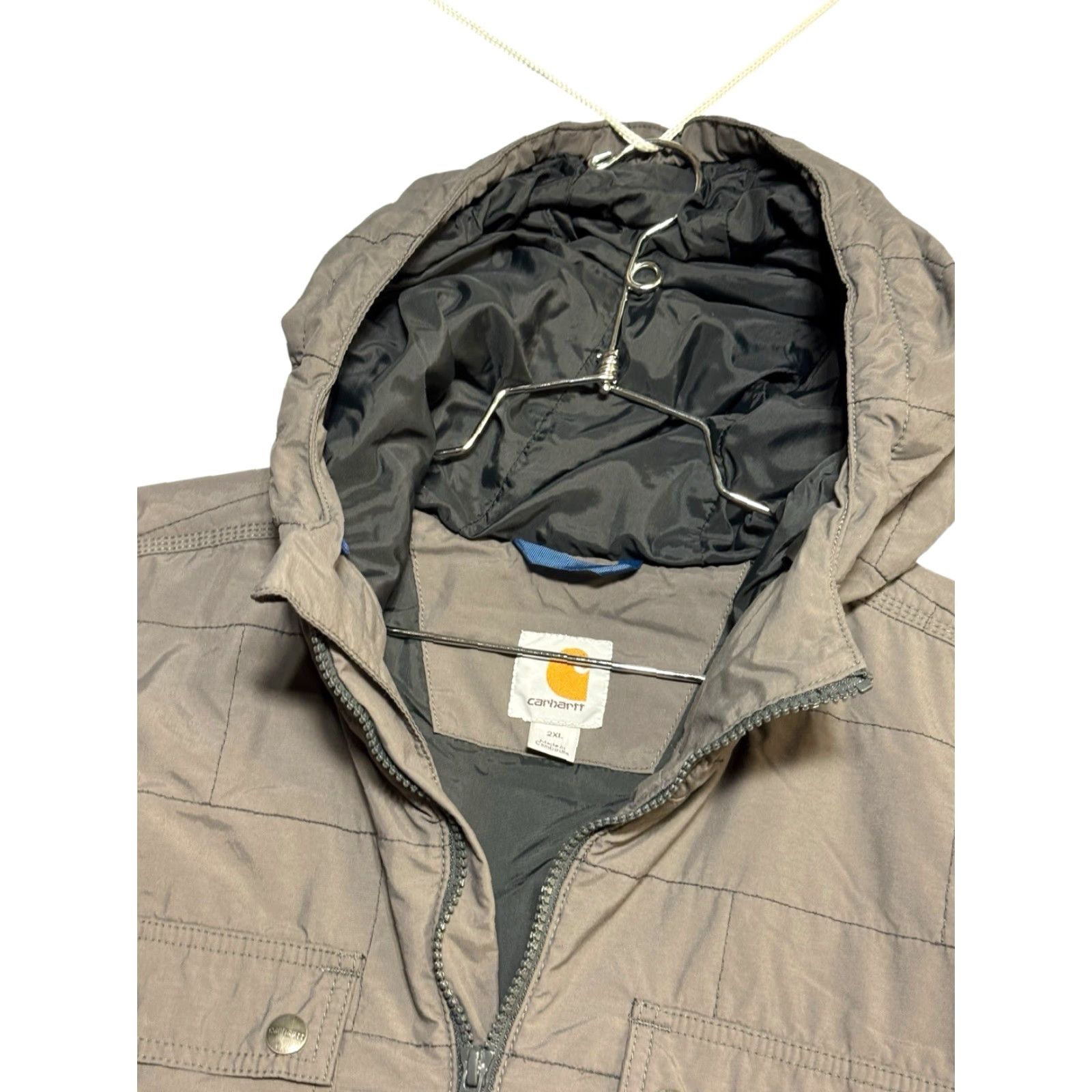 Carhartt Carhartt Jacket 2XL Hooded Black Quilted Zip Brookville Nylon Full Zip Mens Womens Unisex Adults Size US XXL / EU 58 / 5 - 3 Thumbnail