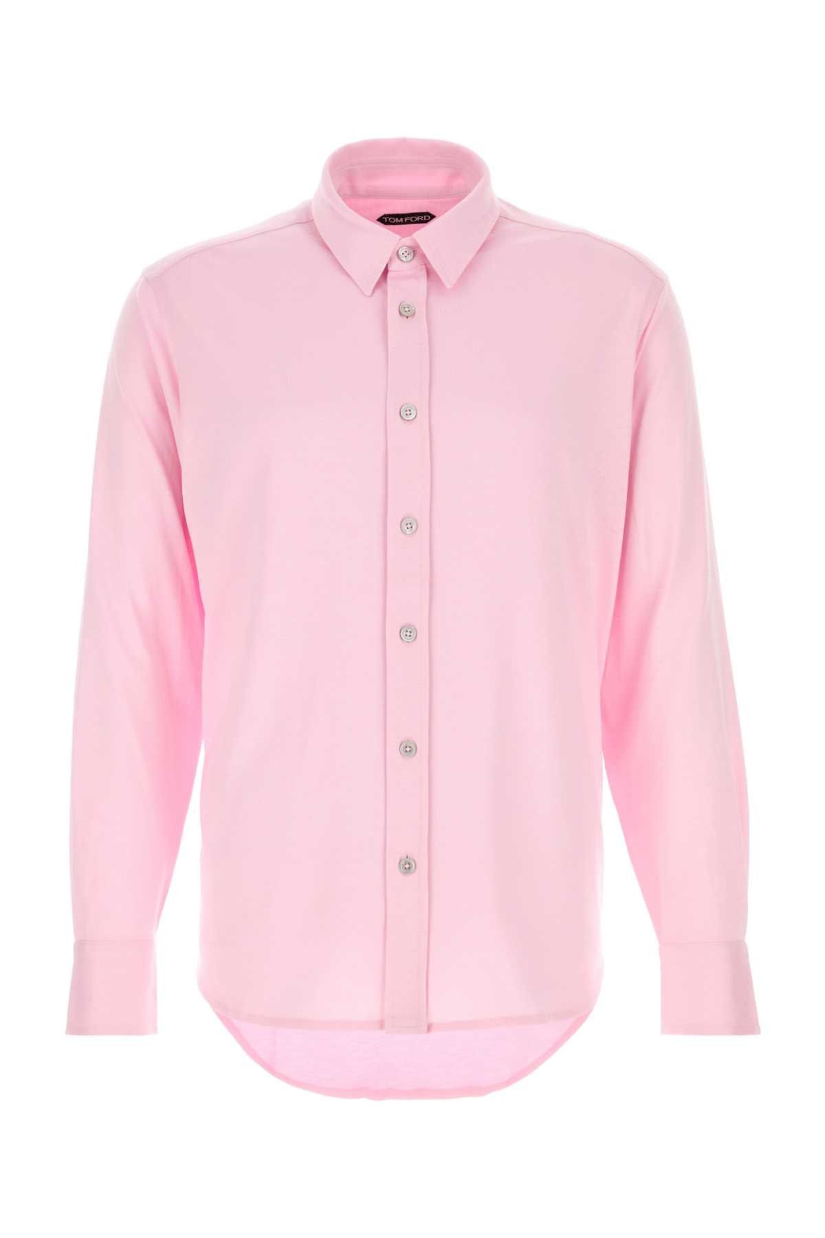Tom Ford Pink Silk Blend Shirt Size US M / EU 48-50 / 2 - 1 Thumbnail