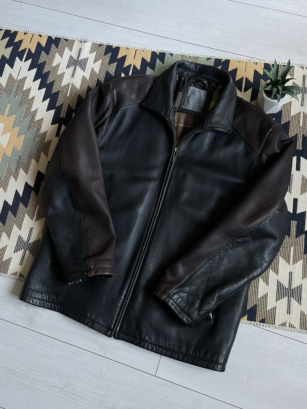 Vintage Vintage 90’s Real Leather Aviator Jacket Size US L / EU 52-54 / 3 - 6 Thumbnail