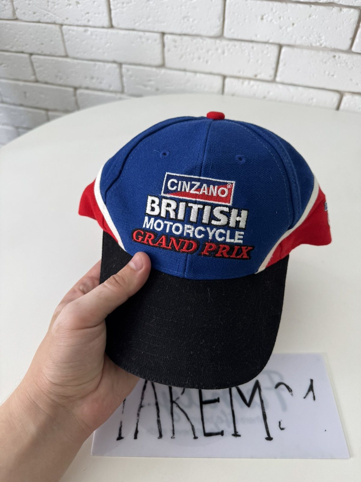Vintage British Motorcycle Grand Prix cap hat Size ONE SIZE - 2 Thumbnail