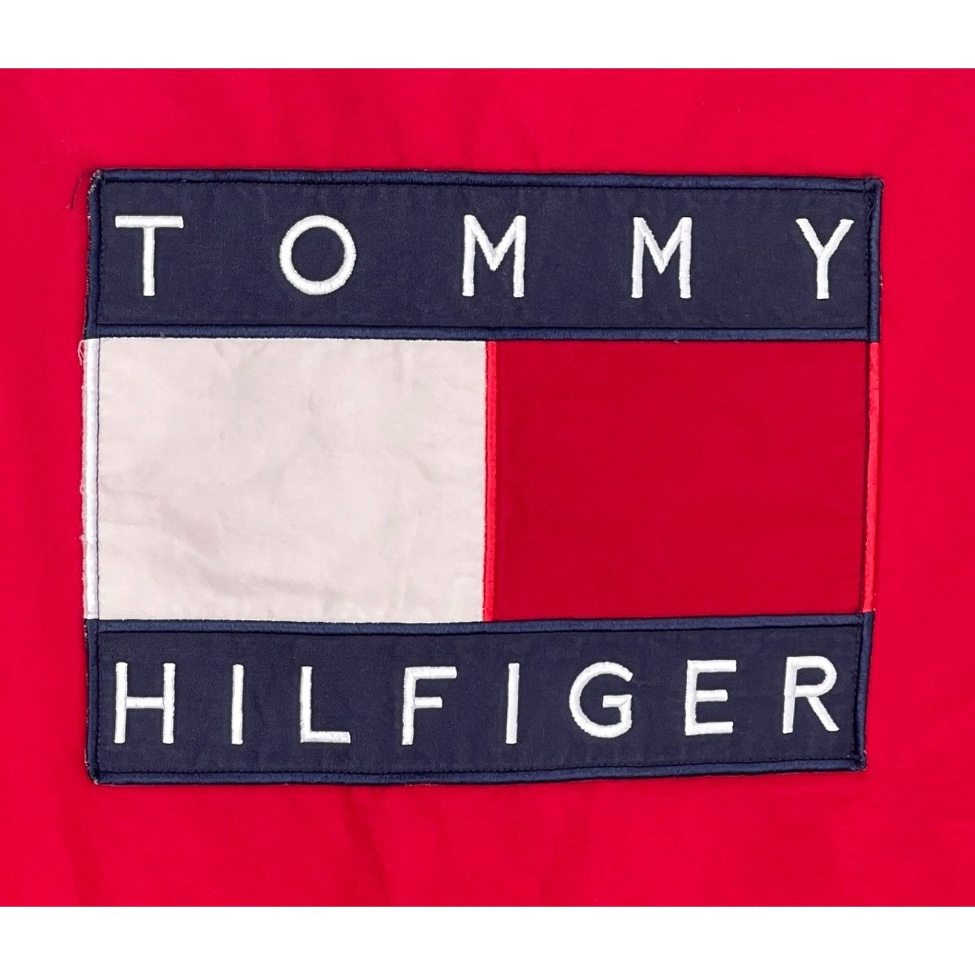 Vintage Tommy Hilfiger Button Down Red Shirt Patch XL