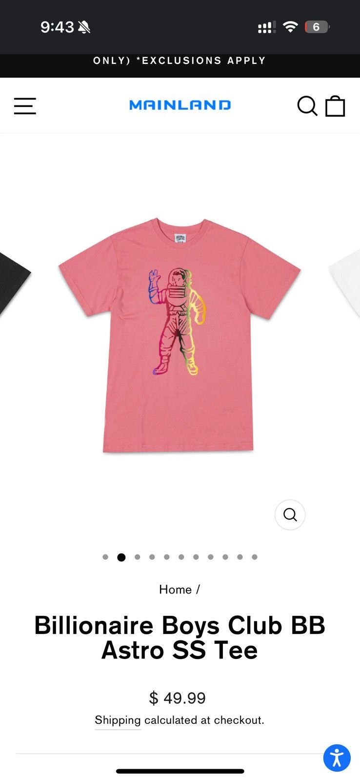 Billionaire Boys Club Pink Rare Billionaire Boys Club Astronaut Tee Size US M / EU 48-50 / 2 - 6 Thumbnail