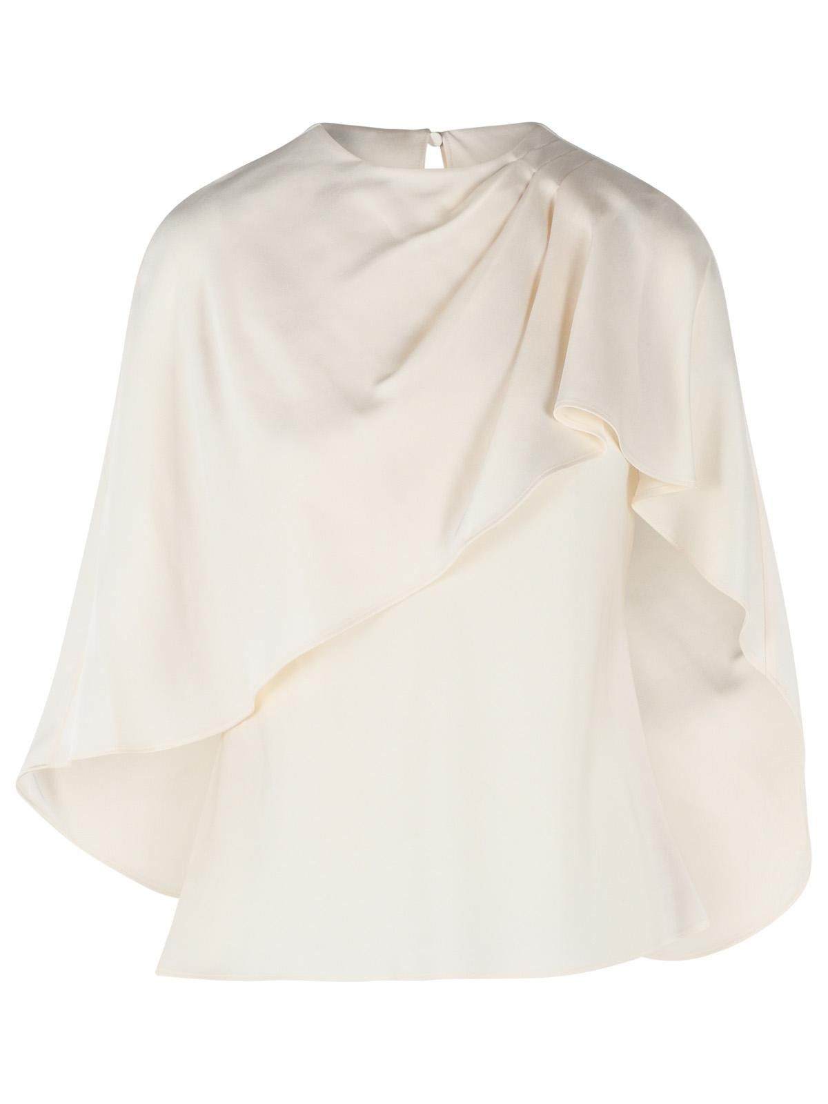 Simkhai SIMKHAI 'Eliora' Blouse In Cream Acetate Blend Size M / US 6-8 / IT 42-44 - 1 Thumbnail