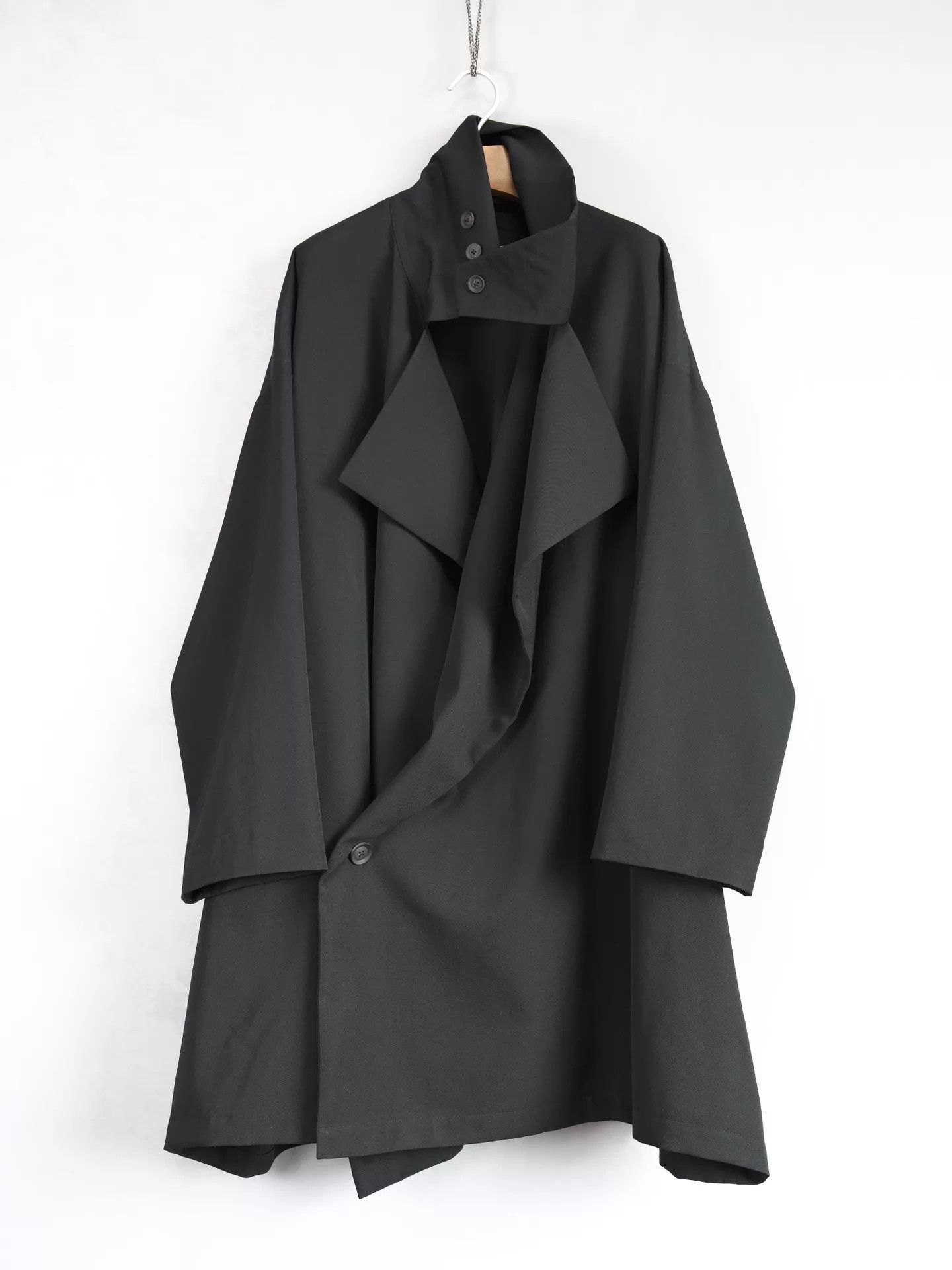 Yohji Yamamoto Yohji Yamamoto 21AW Pleated Wool Wide Coat Size 2 Size US M / EU 48-50 / 2 - 1 Thumbnail