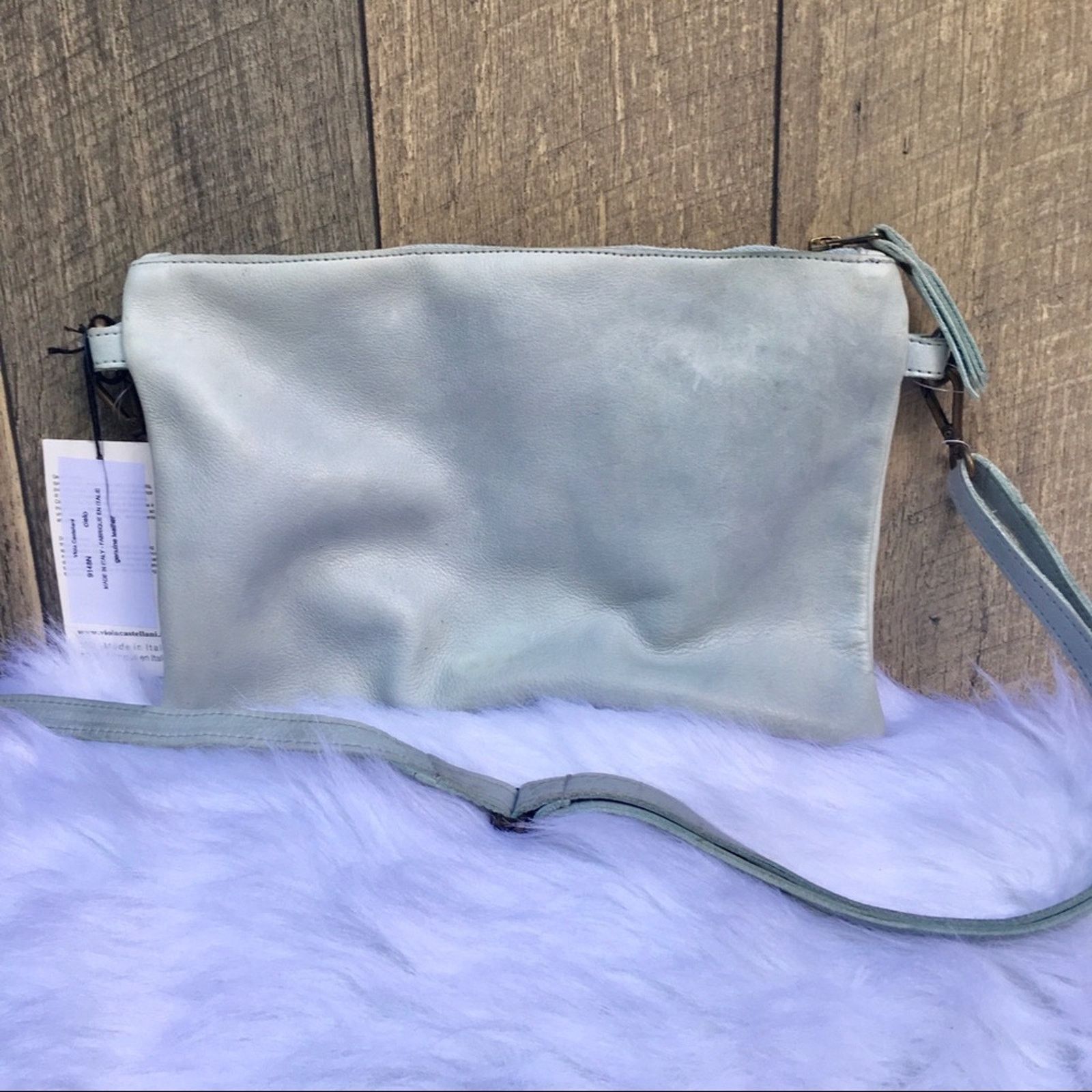 Goods New Viola Castellani Leather Distressed Cross … Size ONE SIZE - 5 Thumbnail