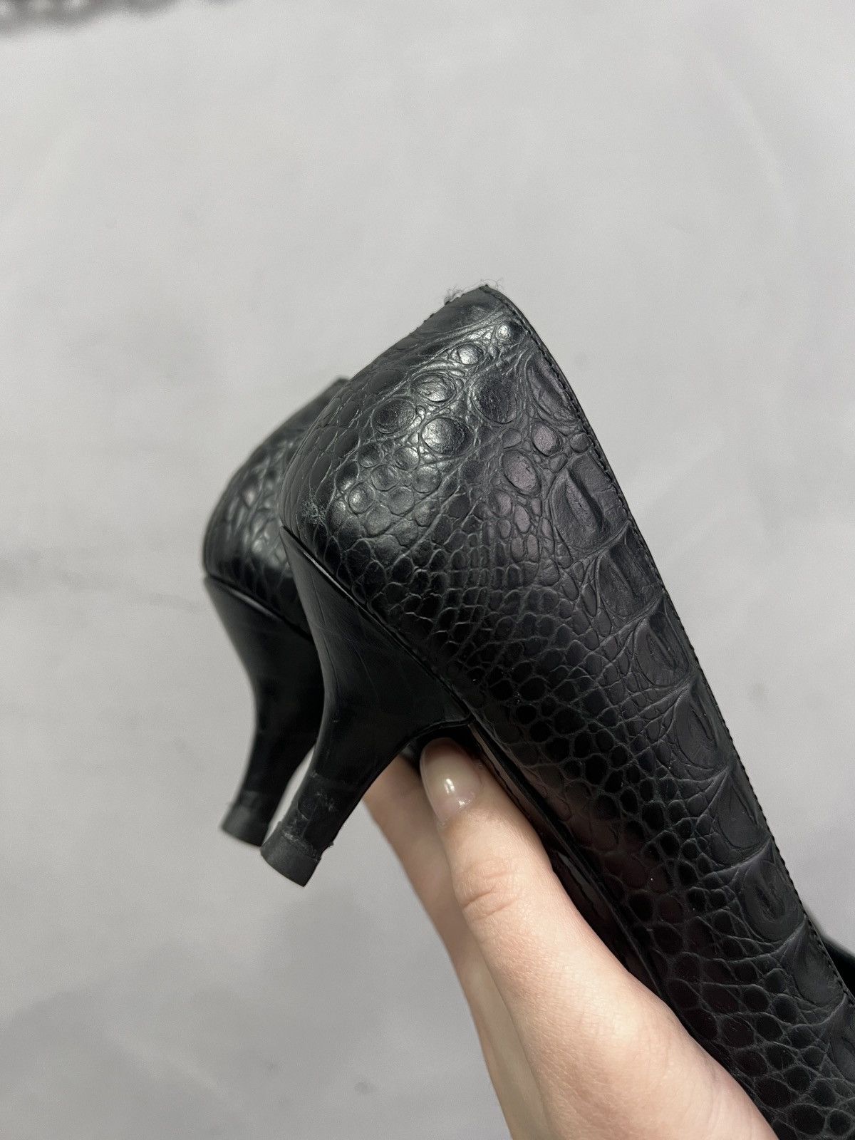 Prada Prada crocodile Leather Heels Women’s 37.5 vintage y2k Size US 7.5 / IT 37.5 - 13 Thumbnail