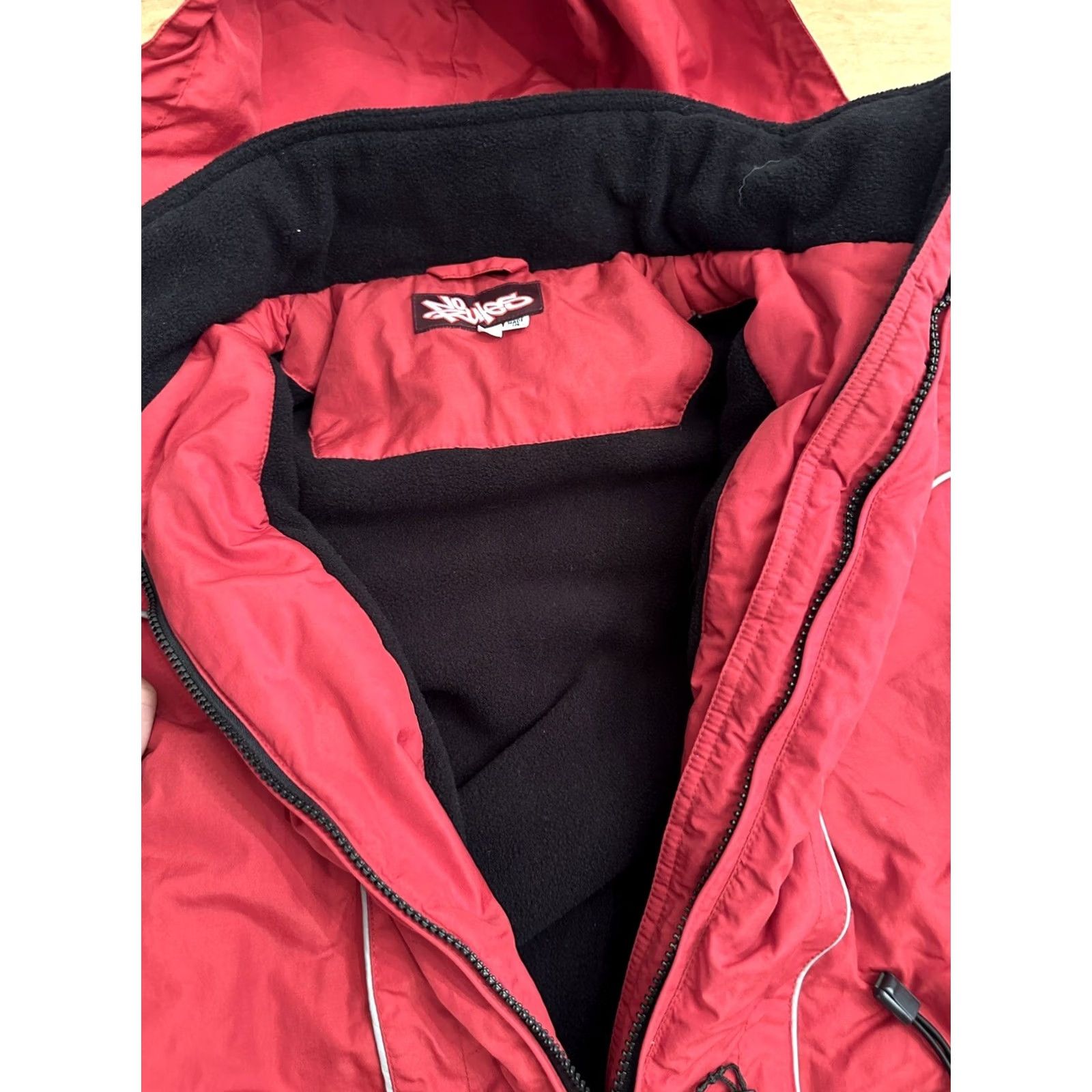 Vintage VINTAGE No Rules Snow Jacket S Teens Red White 90s Y2K Nylon Rain Coat Snowboard Skate Mens Womens Boys Girls Size US S / EU 44-46 / 1 - 6 Thumbnail
