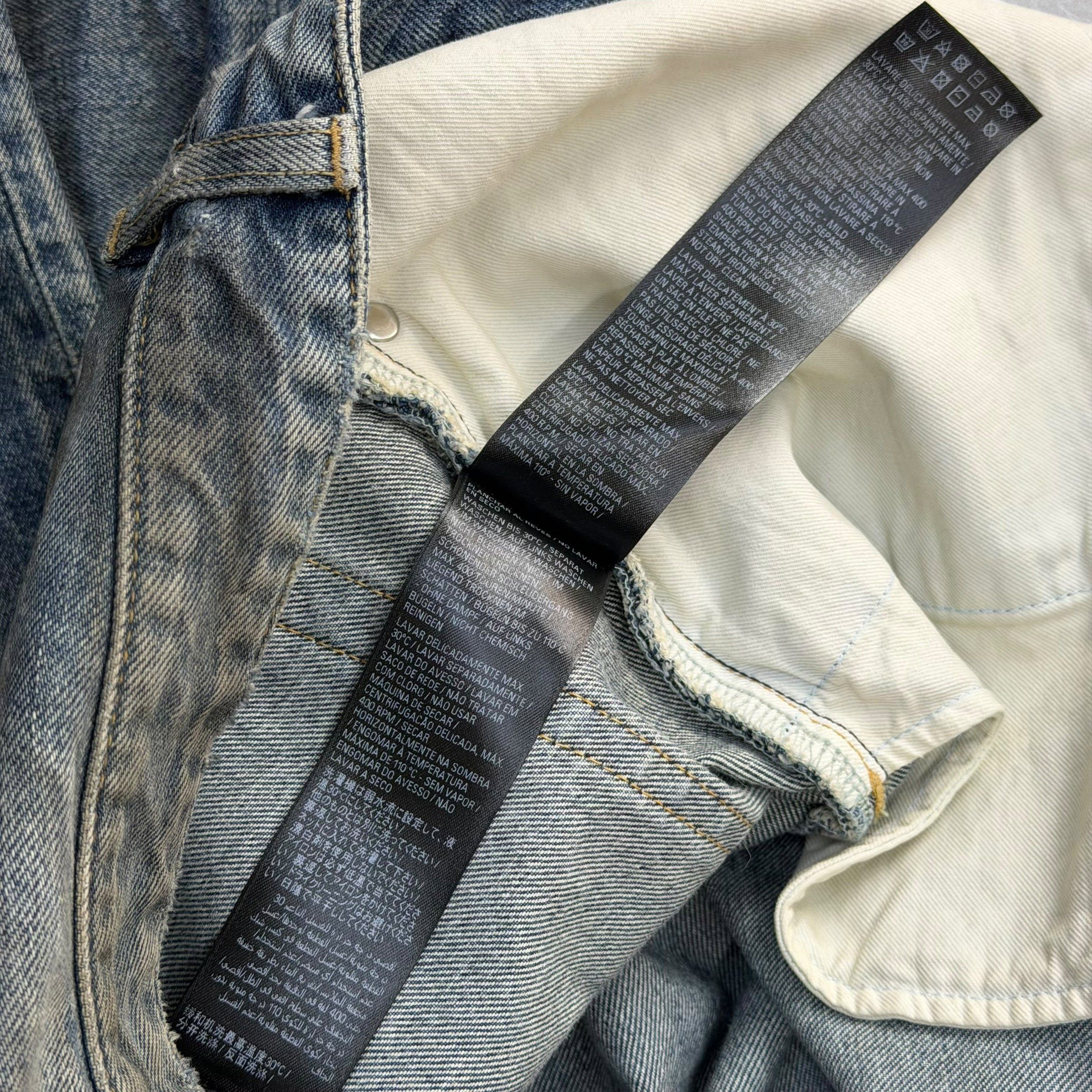Balenciaga Balenciaga Baggy Distressed Blue Washed Denim 32 Size US 32 / EU 48 - 9 Thumbnail