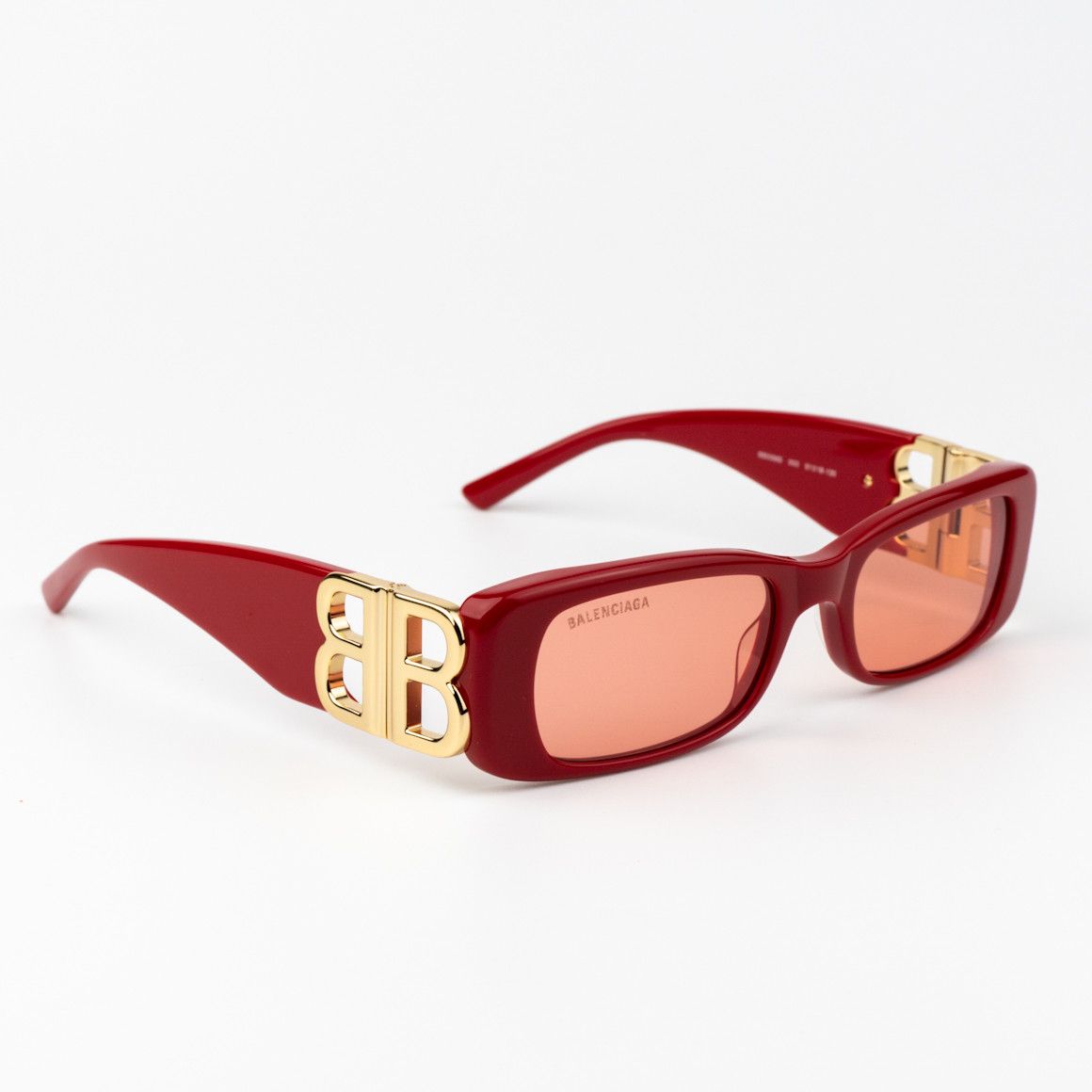 Balenciaga NEW Balenciaga BB0096S 003 Red Rectangle Unisex Sunglasses Size ONE SIZE - 5 Thumbnail