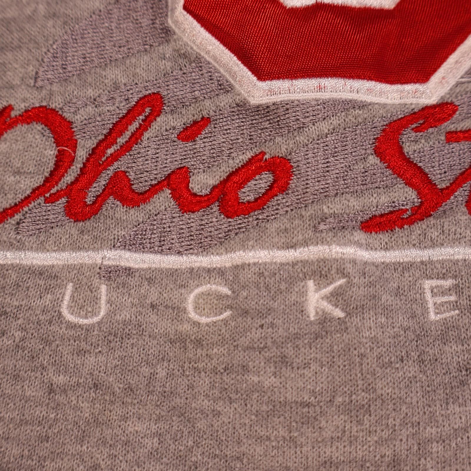 Other Ohio State Buckeyes Sweater Large Gray OSU Vtg Embroidered Size ONE SIZE - 4 Thumbnail