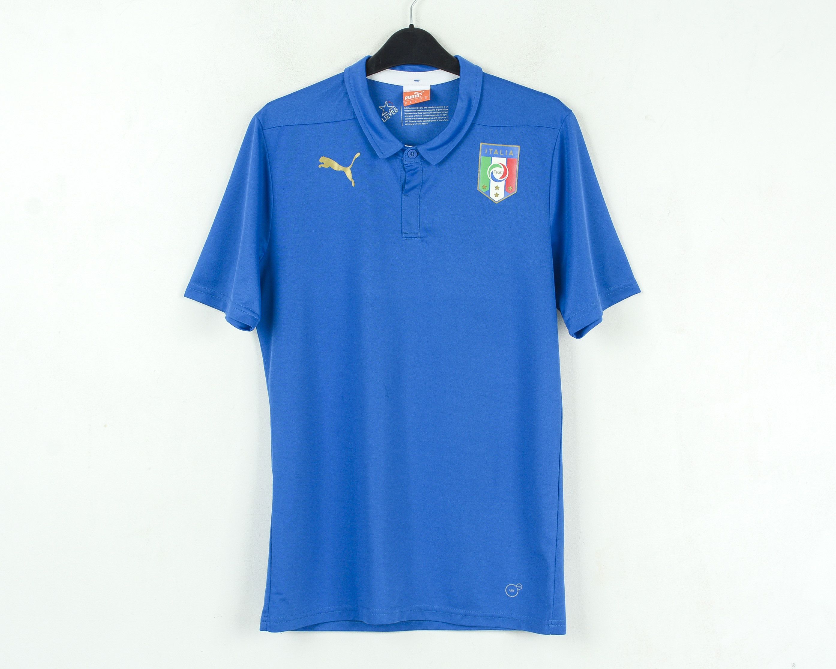 Puma Italy Men M Football Home Polo Jersey Shirt Kit 2014 2015 Size US M / EU 48-50 / 2 - 1 Thumbnail