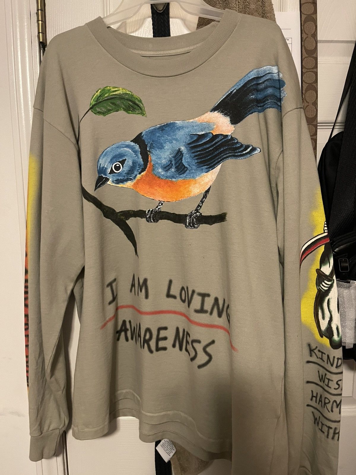 Wes Lang Yeezy Wes Lang Bird I Am Loving Awareness LS Tee Size US L / EU 52-54 / 3 - 1 Thumbnail
