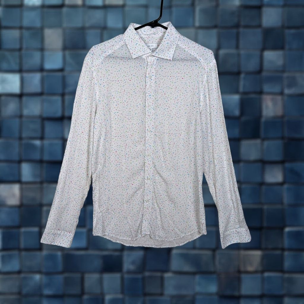 Reiss Reiss Shirt Women's Floral V-Neck Long Sleeve Button-Up Slim Fit M Multicolor Pattern Floral Slimming All Seasons etc Size M / US 6-8 / IT 42-44 - 1 Thumbnail