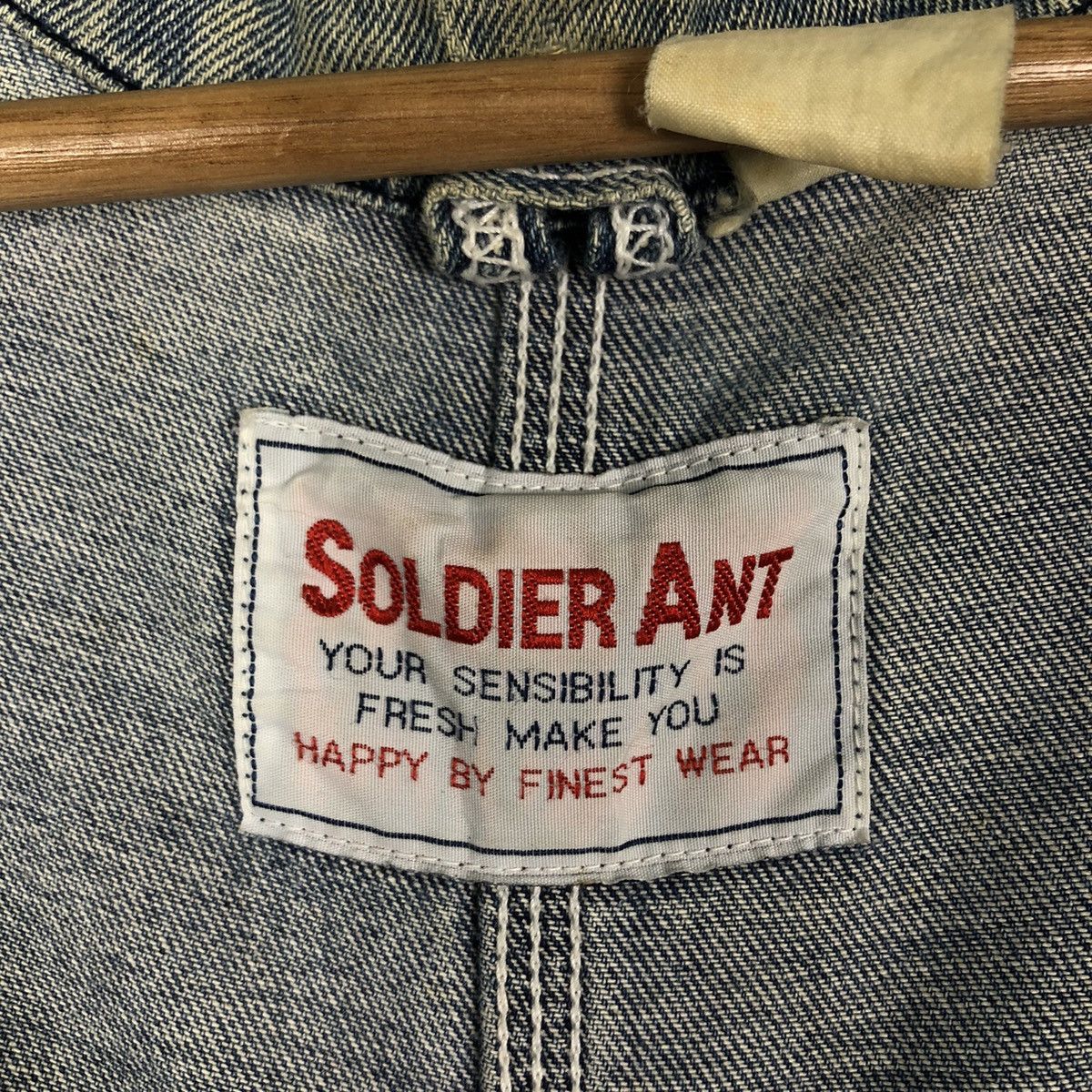 Japanese Brand 🔥Vintage Denim Chore Jacket Soldier Ant Toyo Enterprise Size US M / EU 48-50 / 2 - 17 Thumbnail