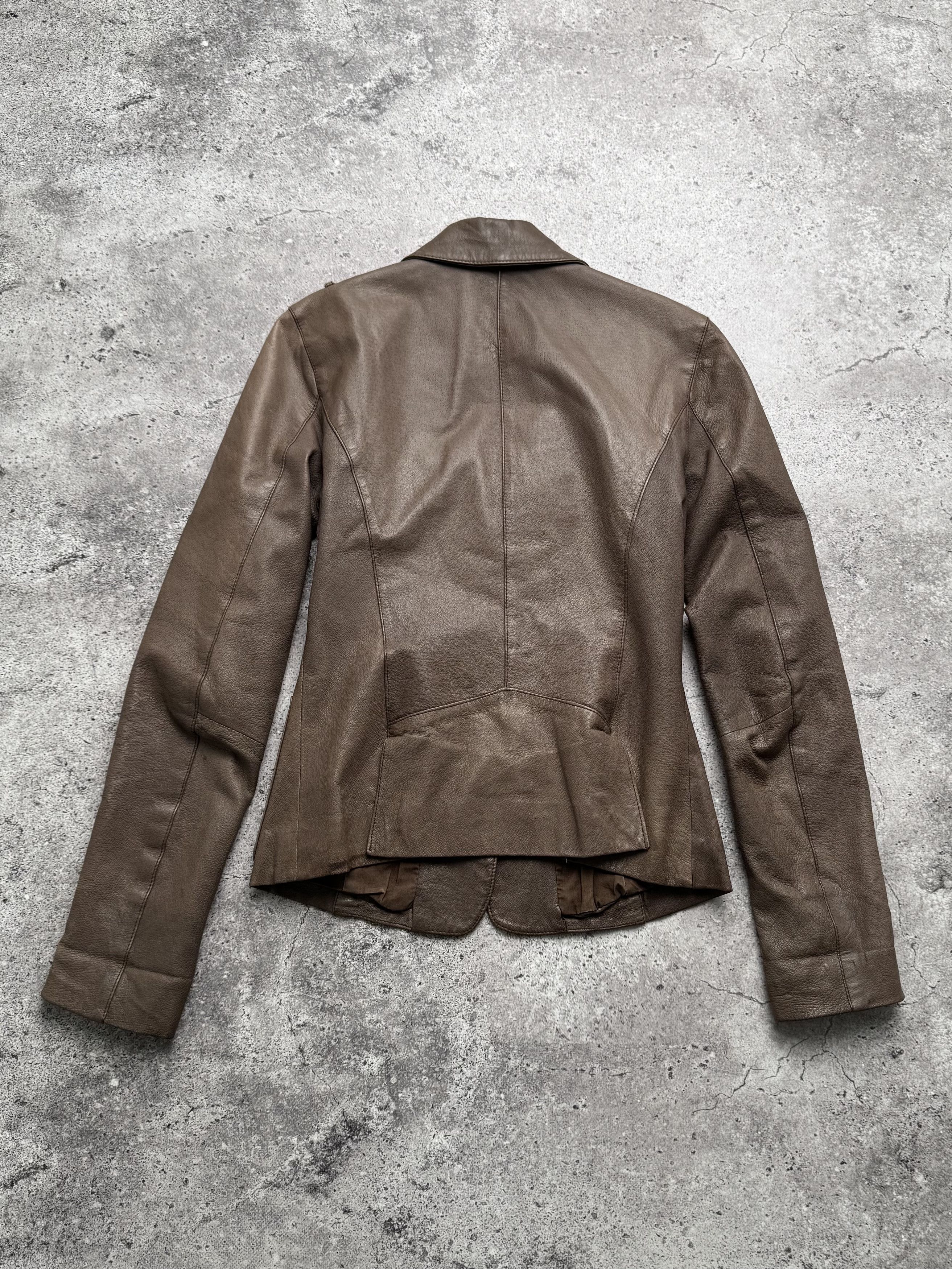 Vintage Vintage Cropped Leather Jacket C2(V489) Size XS / US 0-2 / IT 36-38 - 10 Thumbnail