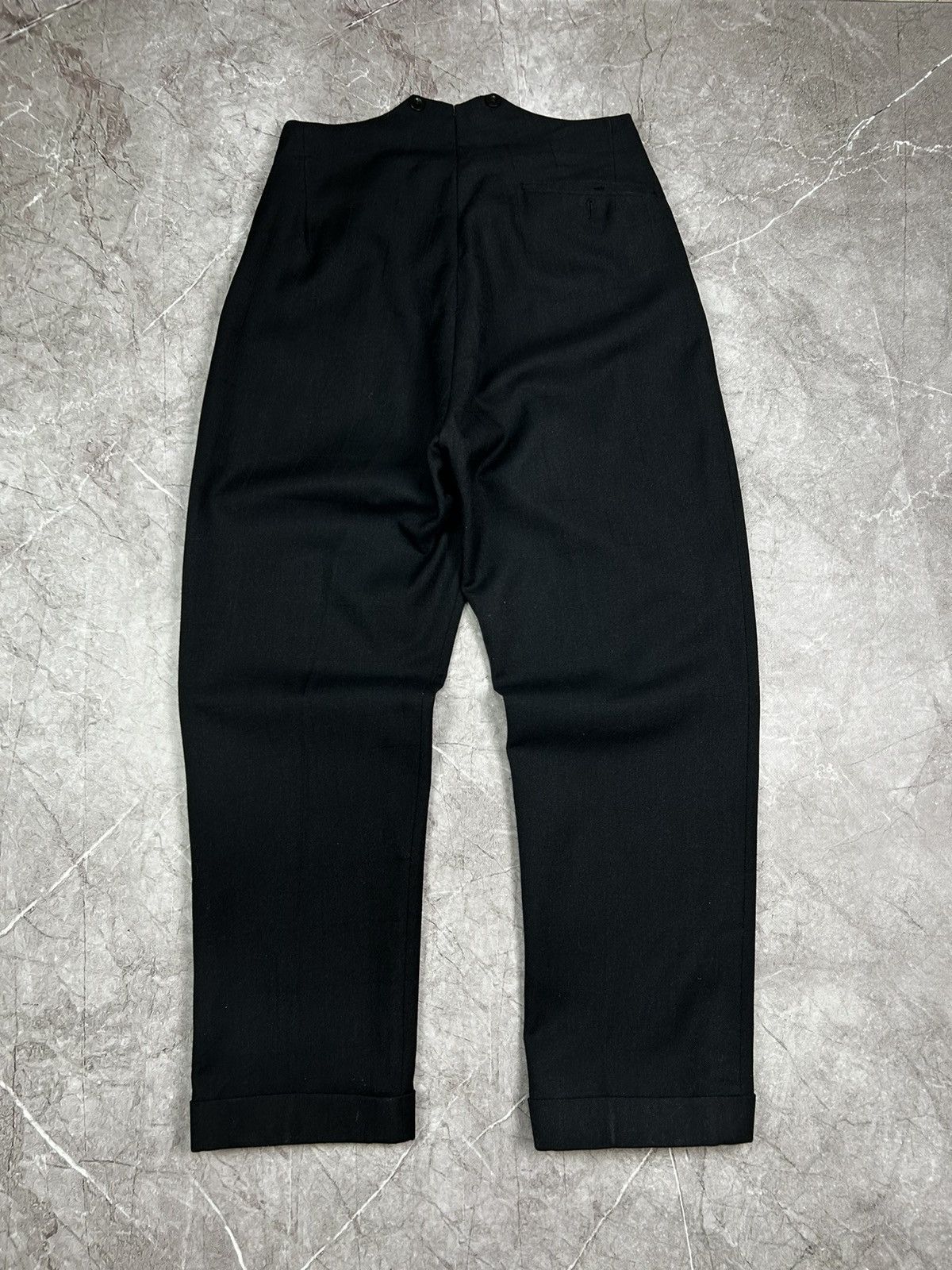 Japanese Brand Antique ≥1920s European Suspender Japanese Wool Trousers Size US 34 / EU 50 - 2 Thumbnail