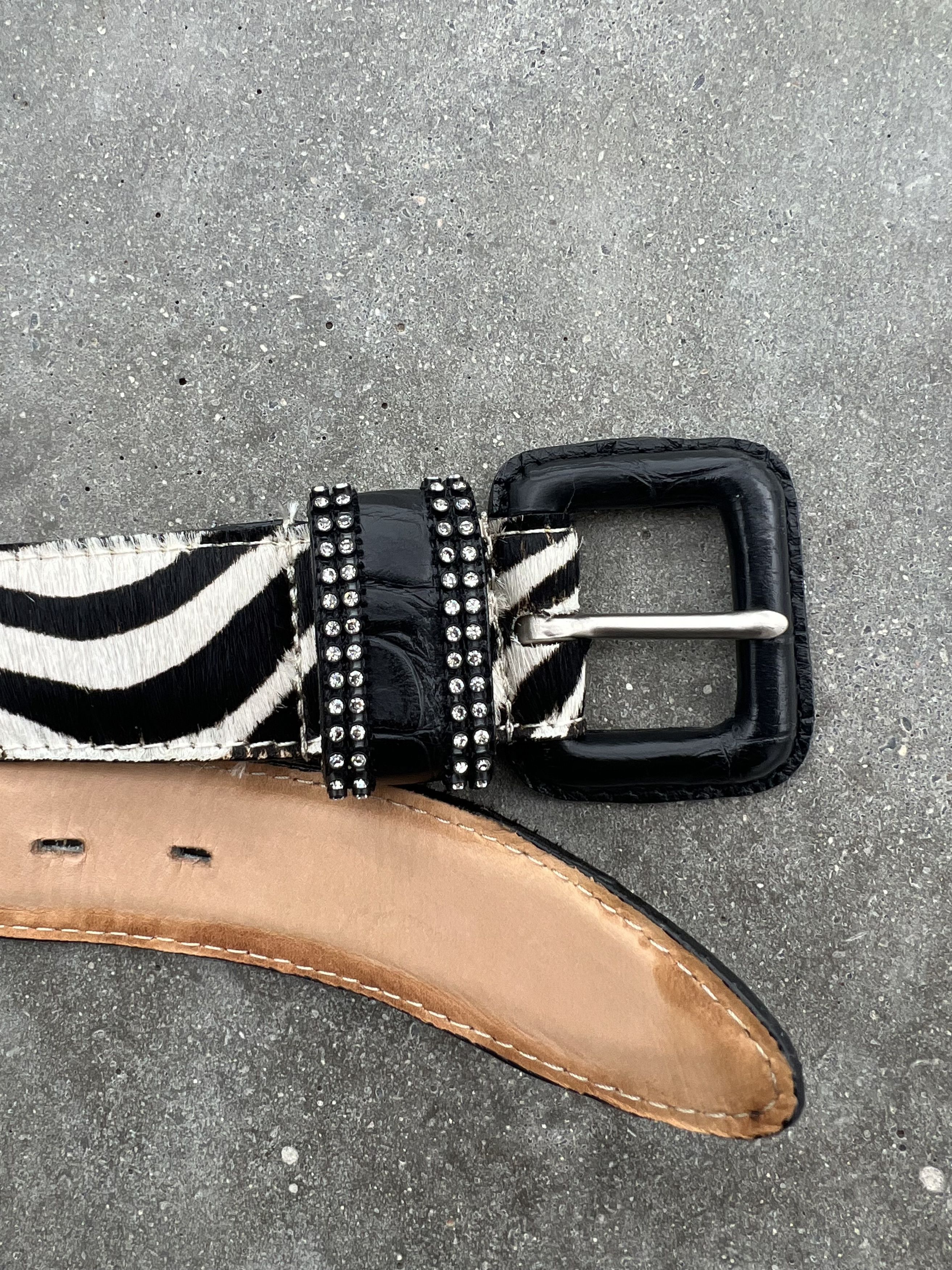 Designer × Japanese Brand × Vintage zebra belt y2k 85 designer Size ONE SIZE - 2 Thumbnail