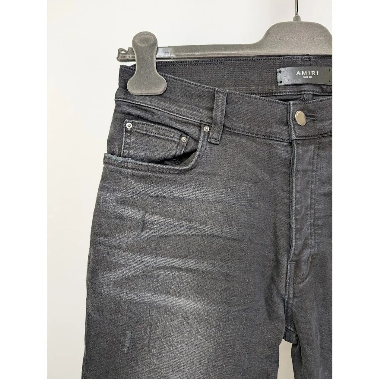 Amiri o1s1wg110925 MX1 Suede Jeans in Vintage Black Size US 38 / EU 54 - 7 Thumbnail