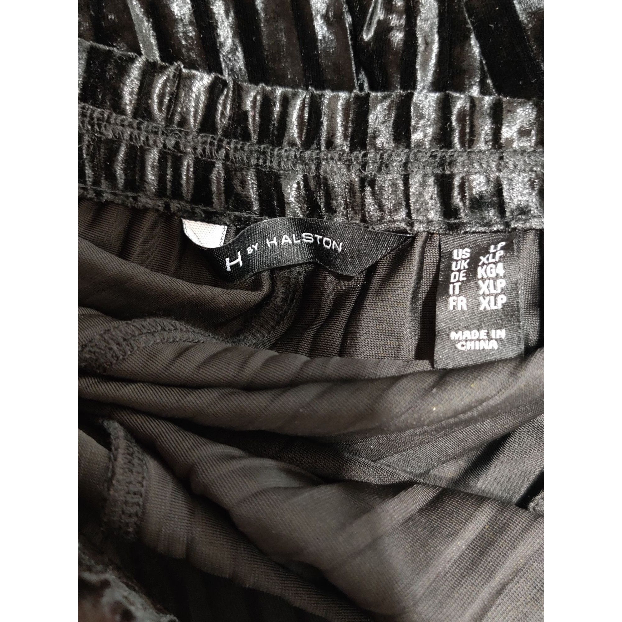 Other H by Halston XLP Petite Womens Pants Black Velour Pleated Wi Size 36" / US 14 / IT 50 - 7 Thumbnail