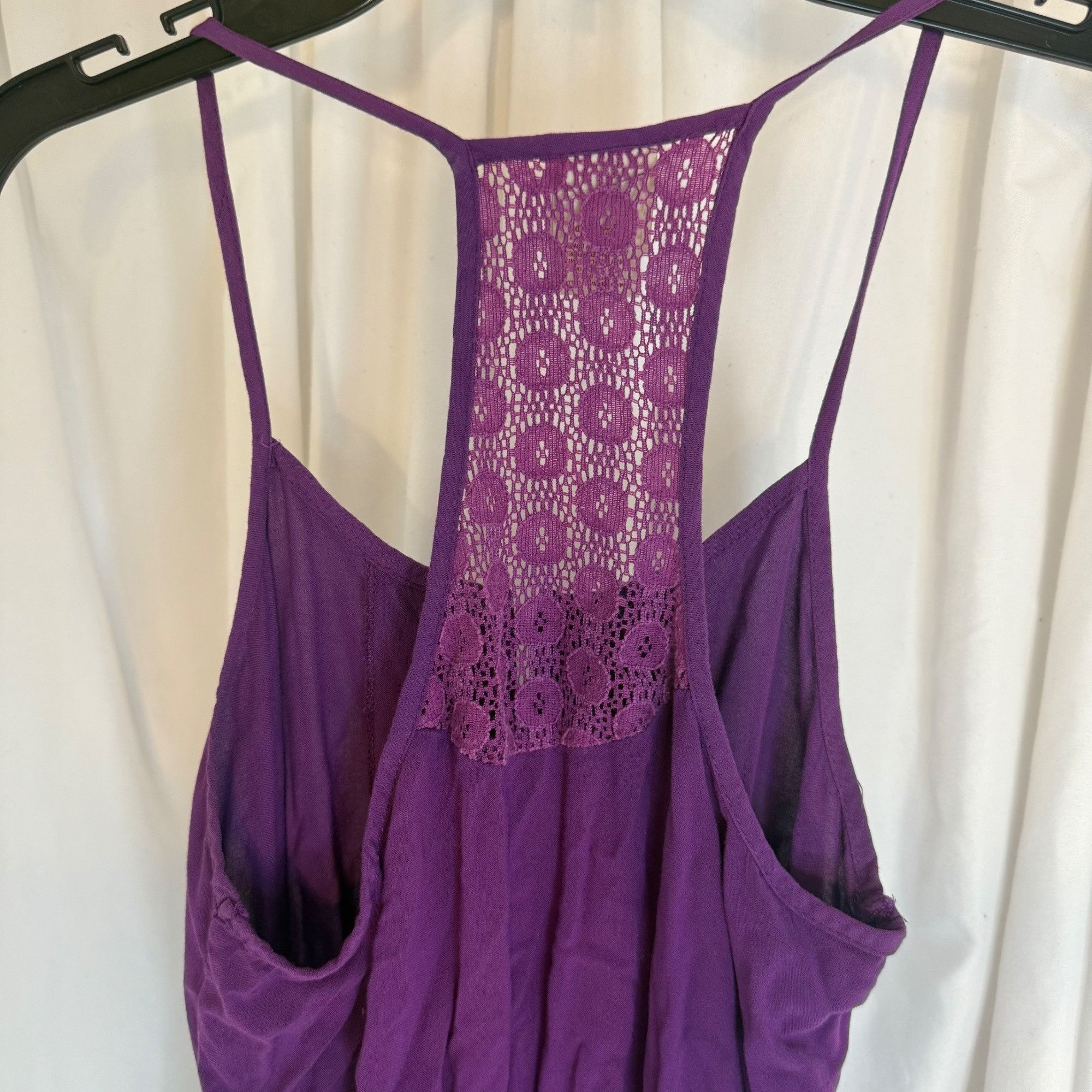 Other Mossimo Supply Purple Sleeveless Boho Dress Lace Embroidered Size S / US 4 / IT 40 - 4 Thumbnail