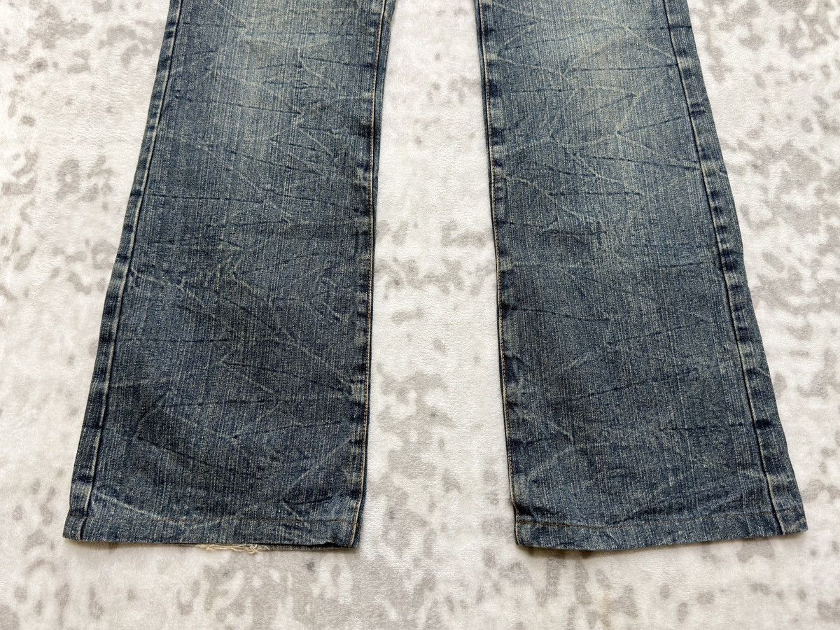If Six Was Nine Y2K Lowbox Distressed Studded Low Rise Flare Denim Jeans Size US 31 - 7 Thumbnail