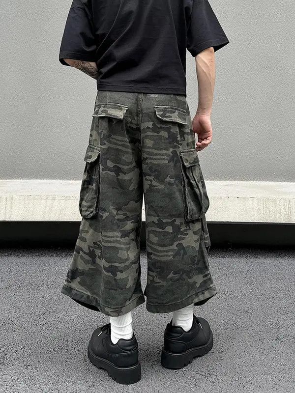 VIBE Baggy Camouflage Cargo Shorts Size US 30 / EU 46 - 5 Thumbnail