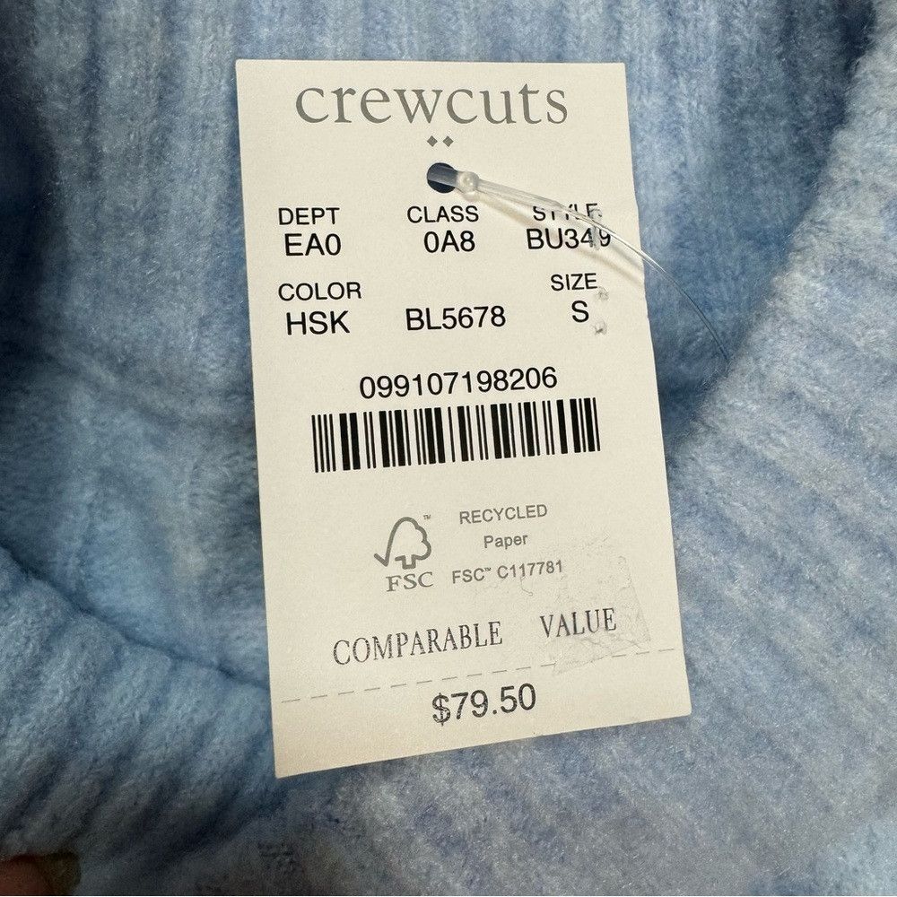 J.Crew NWT New J.Crew Cable-Knit Extra-Soft Yarn Blue Sweater Size Size XXS / US 00 / IT 34 - 6 Thumbnail