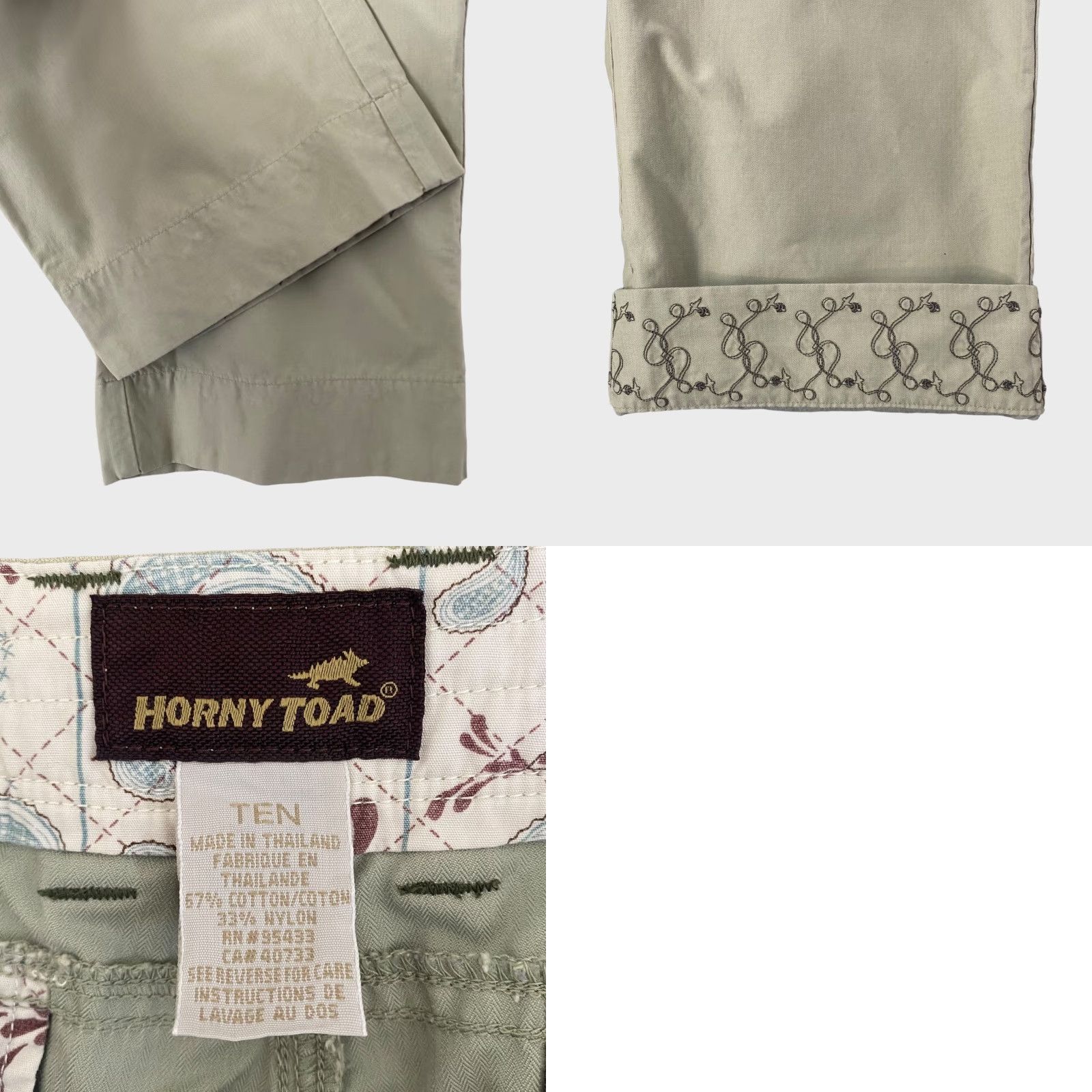 Vintage Horny Toad Cropped Hiking Capri Pants Green Womens Size 10 Relaxed Fit Low-Rise Cropped Pants Womens Green 10 Crew? Size 32" / US 10 / IT 46 - 8 Thumbnail