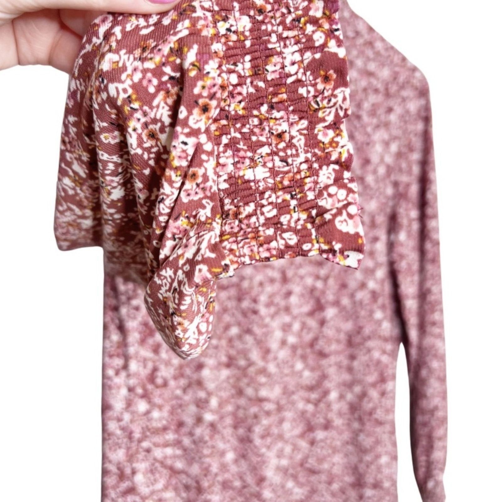Anne Klein New with Tag Anne Klein Women's Floral Turtleneck Blouse Size L / US 10 / IT 46 - 6 Thumbnail