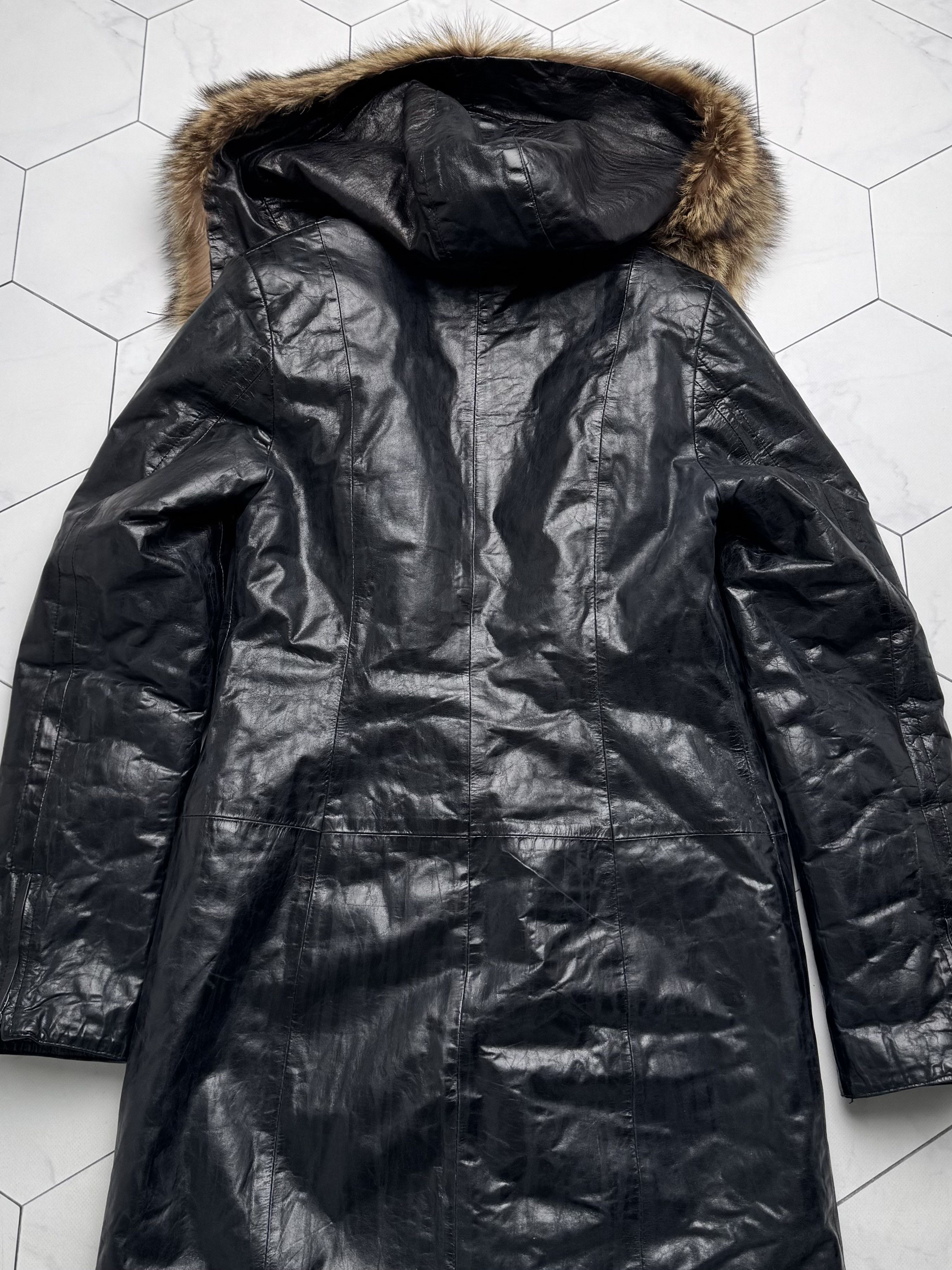 Vintage Vintage Real Sheepskin Hooded Coat (B550) Size L / US 10 / IT 46 - 15 Thumbnail