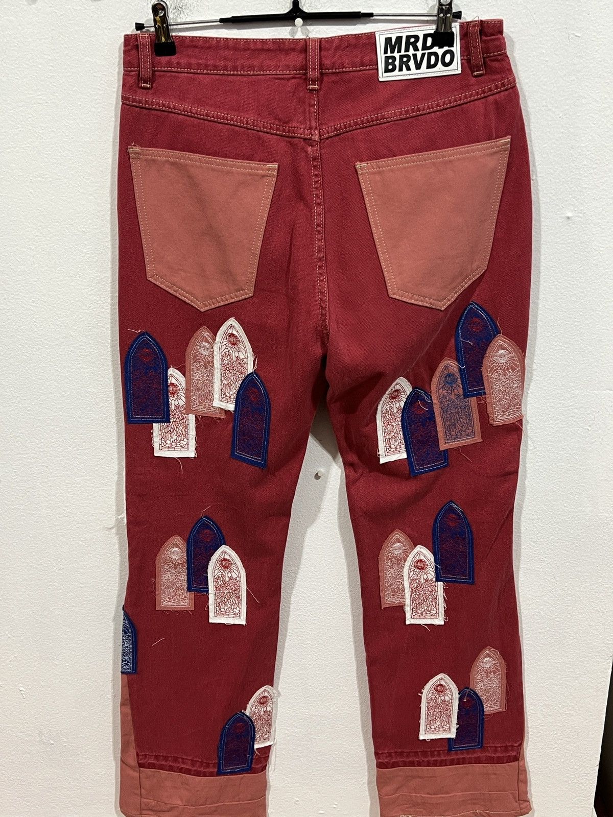 Who Decides War Who Decides War Patched Arch Carpenter Red Jeans Size US 32 / EU 48 - 7 Thumbnail
