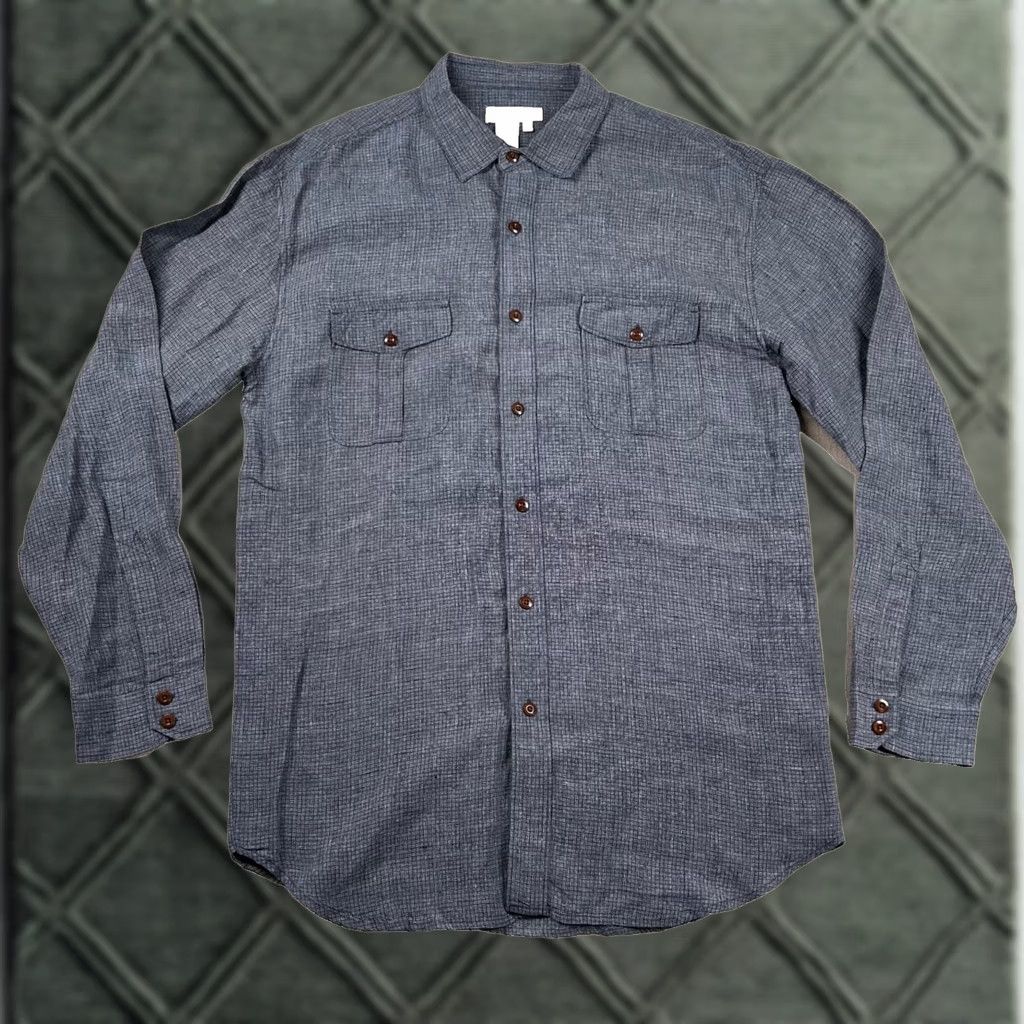 The Territory Ahead VINTAGE Territory Ahead Shirt Mens XL Blue 100% Linen Button Up Pockets Size US XL / EU 56 / 4 - 1 Thumbnail