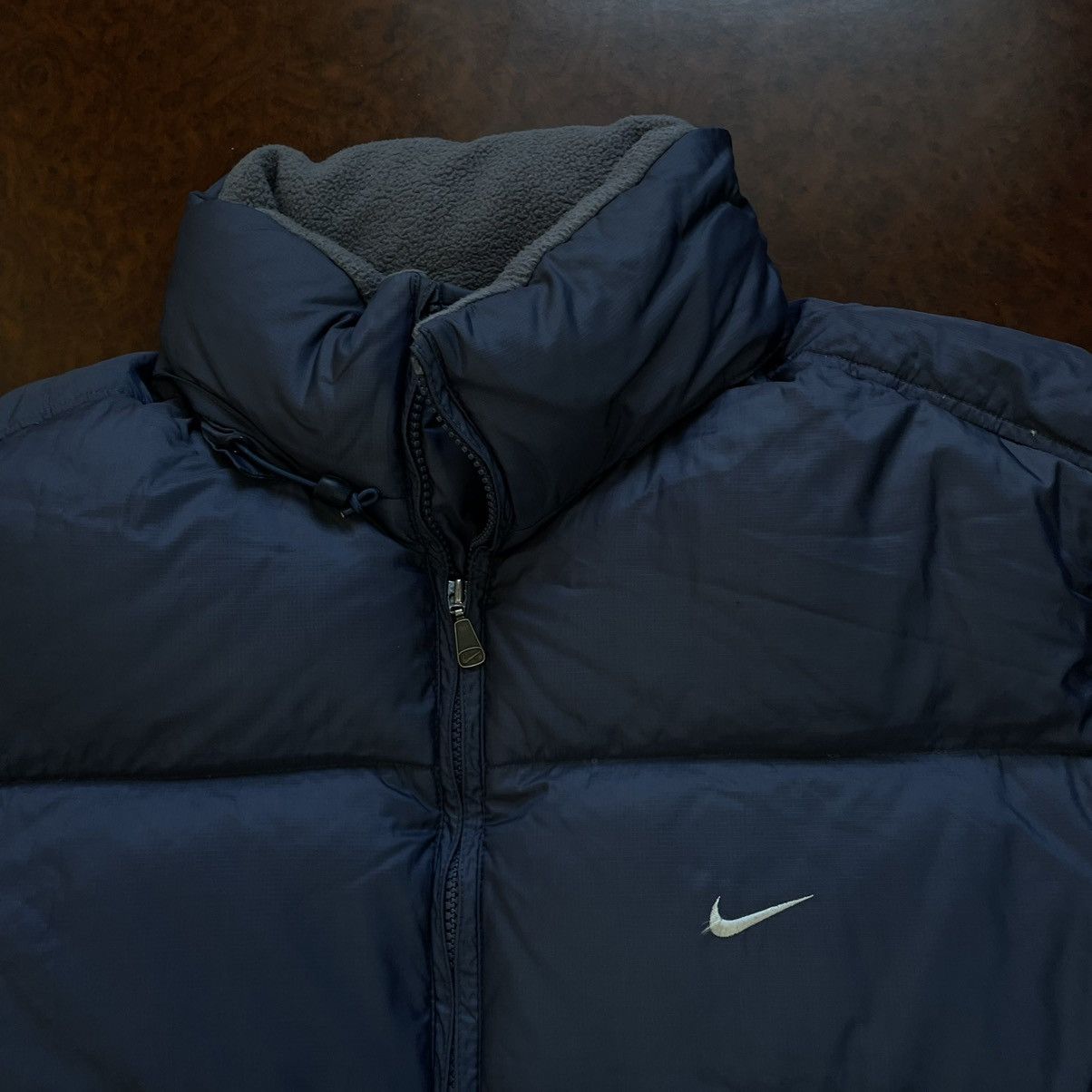 Nike × Vintage 90s Nike Retro Logo Vintage baggy Oversiz Puffer Down Jacket Size US L / EU 52-54 / 3 - 2 Thumbnail