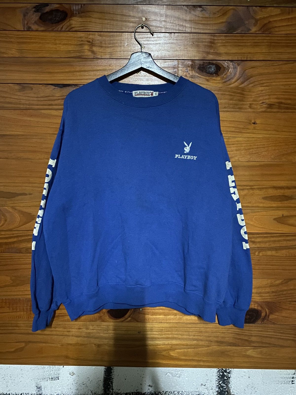 Playboy Vintage Playboy Blue Crewneck Sweatshirt XL Retro 90s Style Size US XL / EU 56 / 4 - 8 Thumbnail