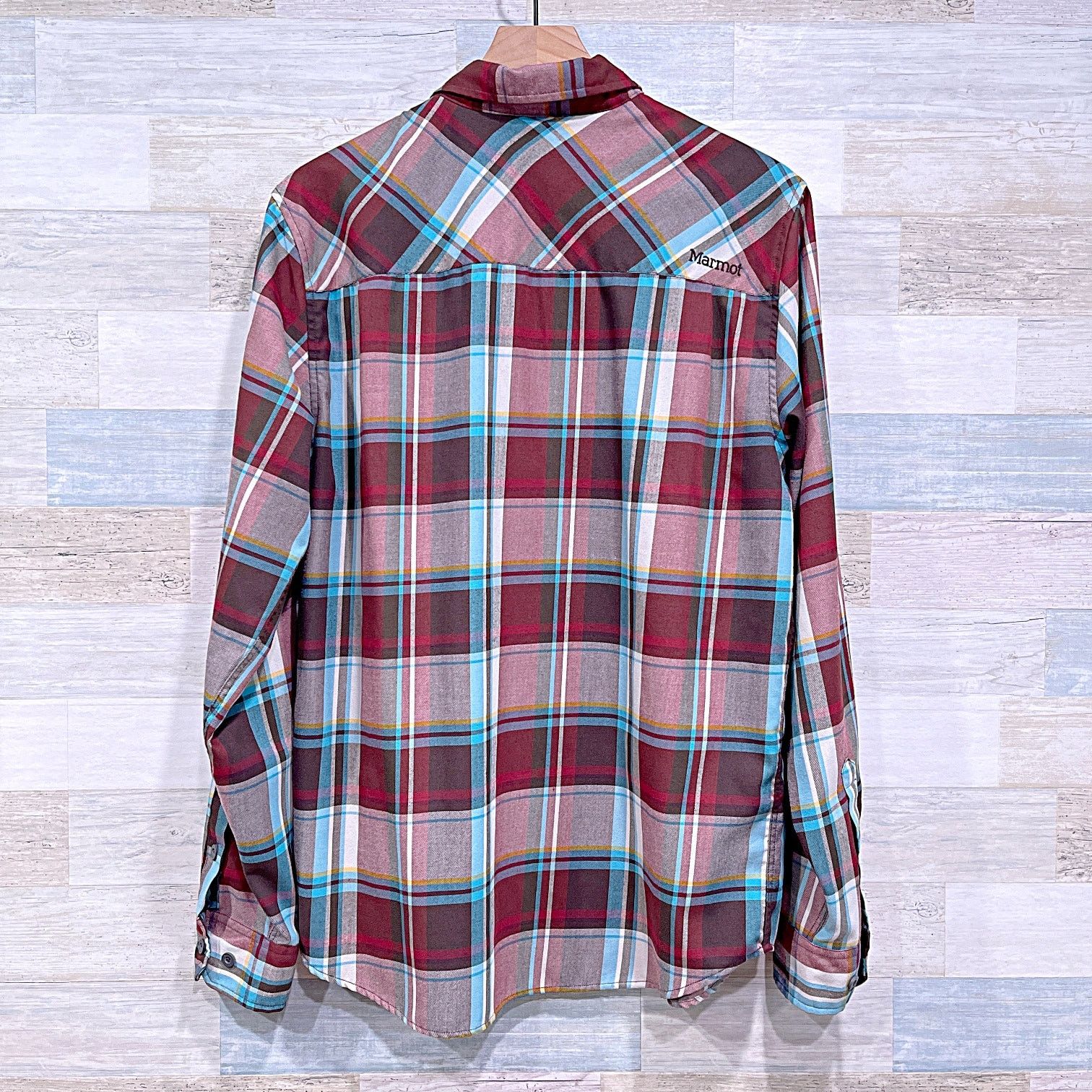 Marmot Marmot Flannel Button Down Shirt Burgundy Plaid Mens Medium Size US M / EU 48-50 / 2 - 3 Thumbnail