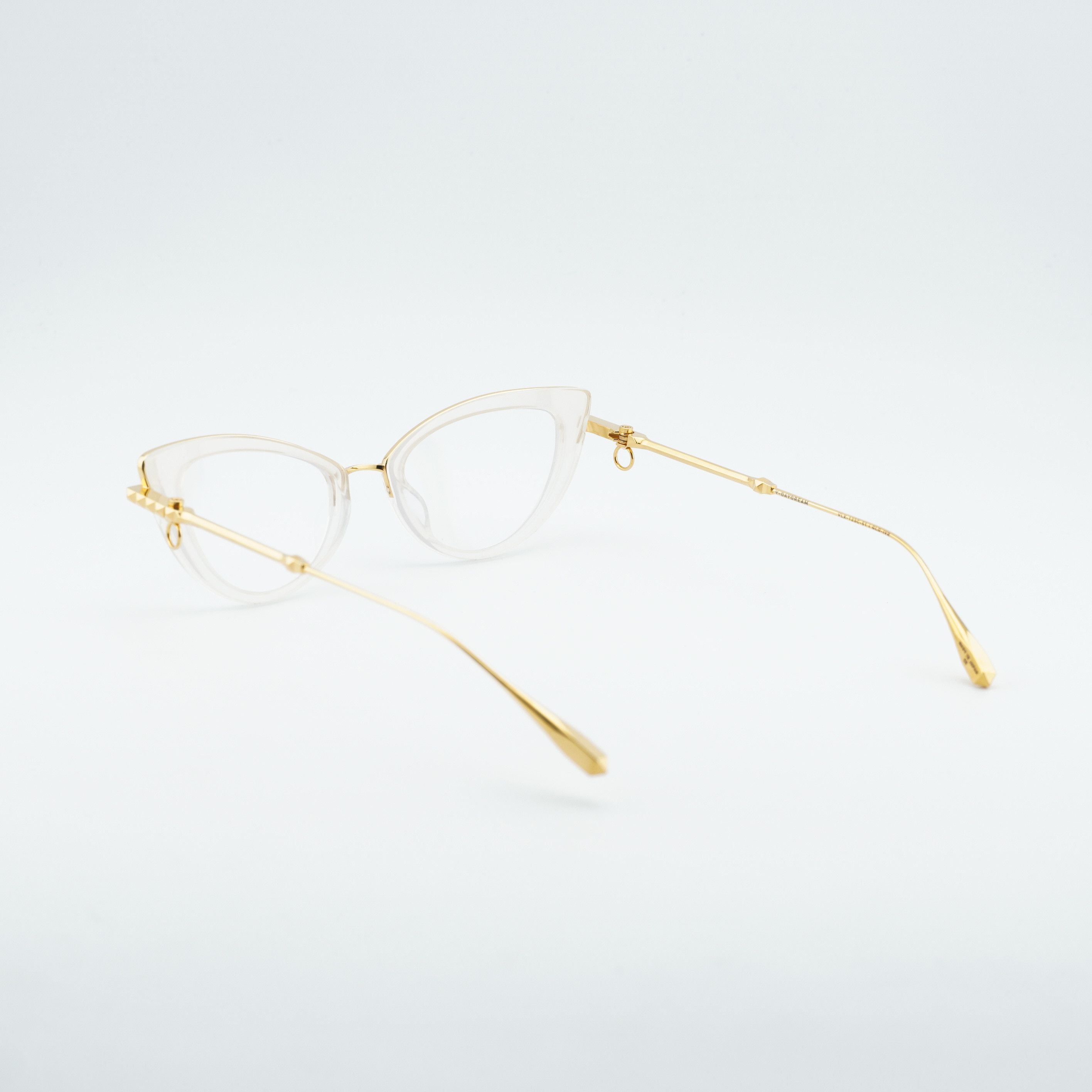 Valentino Valentino V-DAYDREAM VLX-123C-CH Eyeglasses Ivory/Gold 51mm Size ONE SIZE - 3 Thumbnail