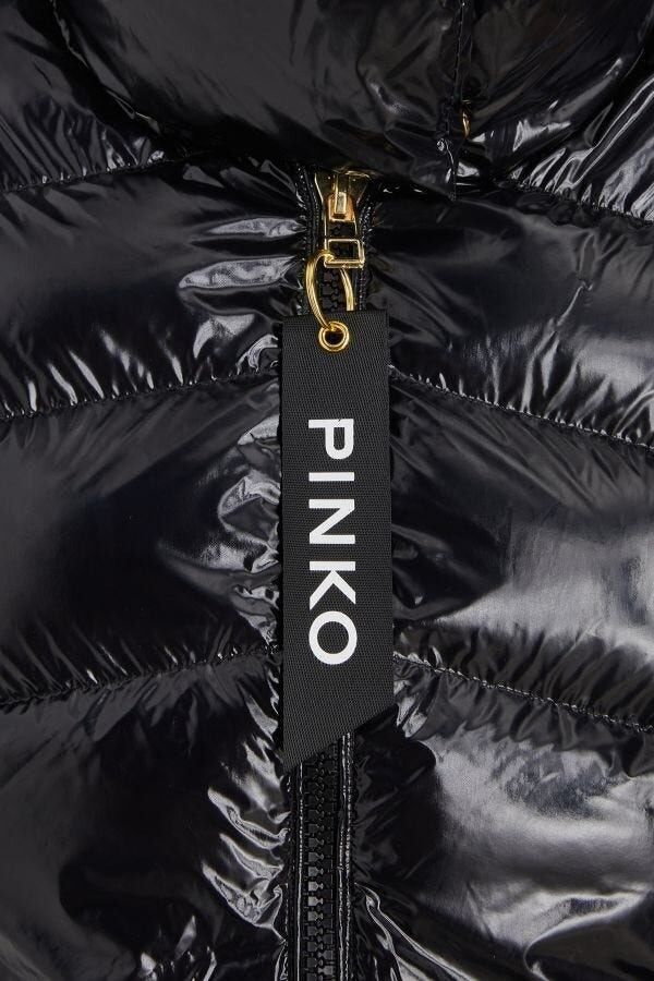 Pinko o1s22i1n0824 Crystal Nylon Down Jacket in Black Size XS / US 0-2 / IT 36-38 - 3 Thumbnail
