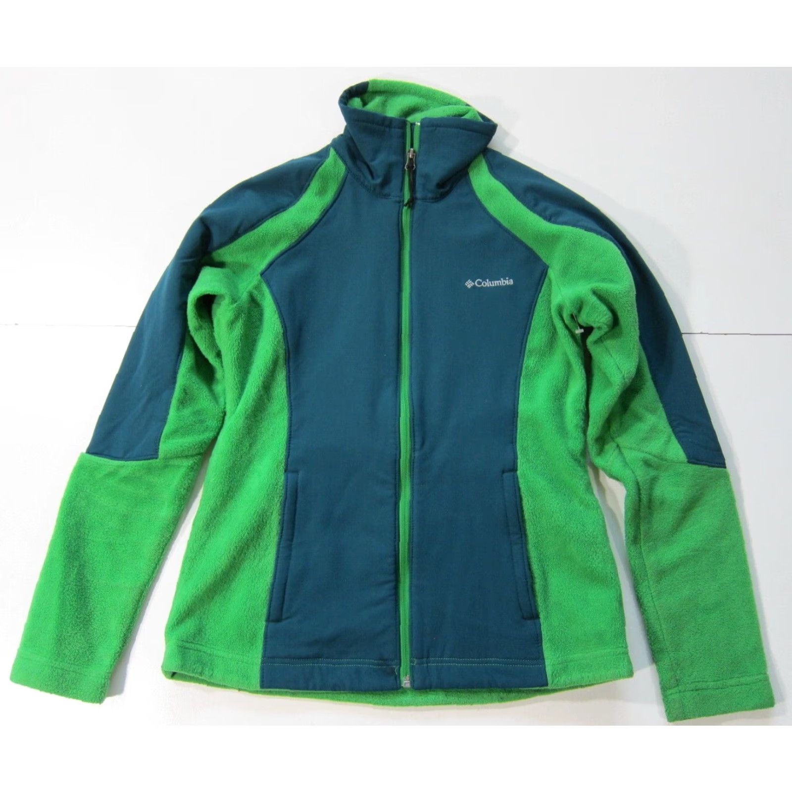 Vintage Columbia Bright Green Fleece Full Zip High Neck Windbreaker Jacket Women M Size M / US 6-8 / IT 42-44 - 6 Thumbnail