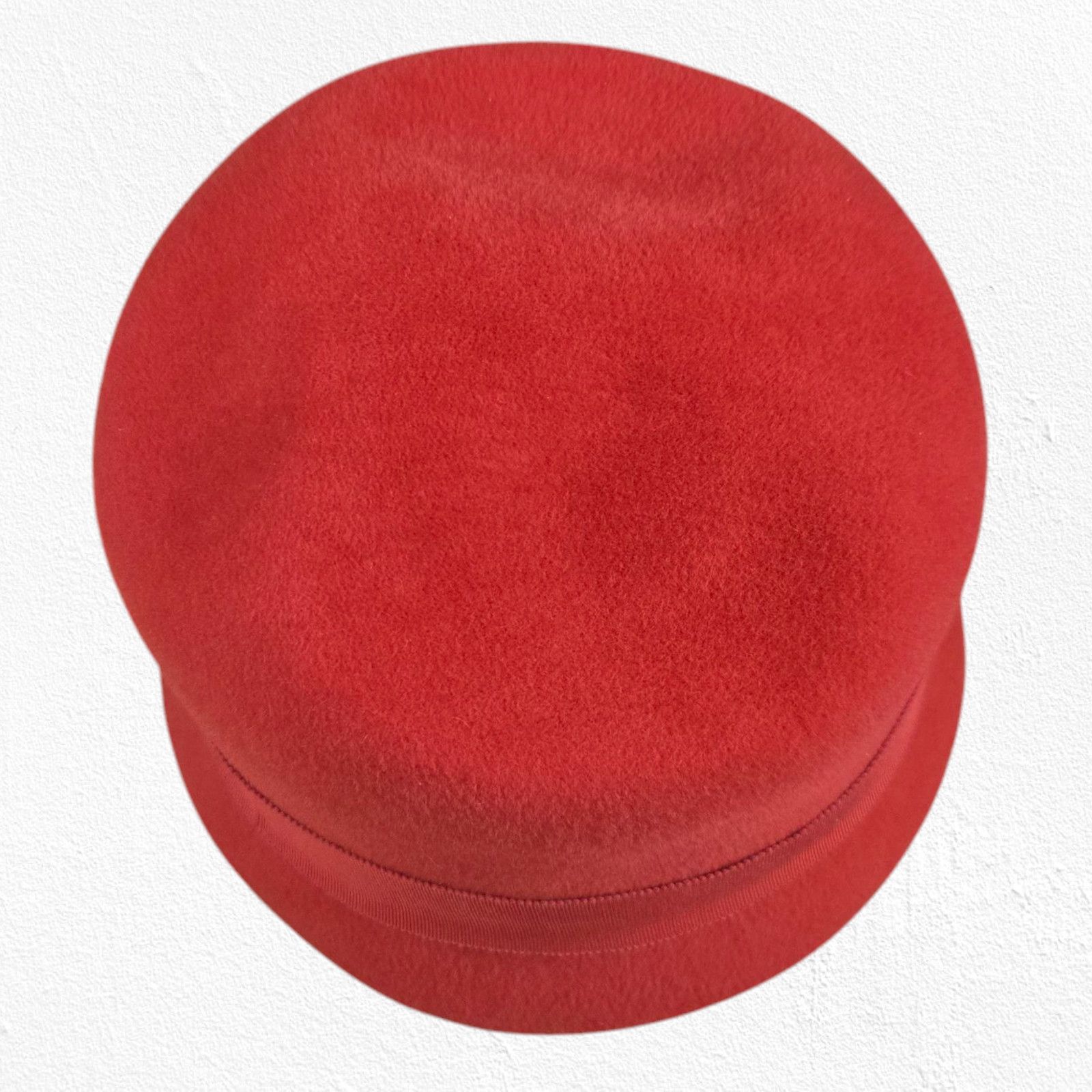 Vintage Vintage Red Wool Felt Cloche Hat Size ONE SIZE - 4 Thumbnail